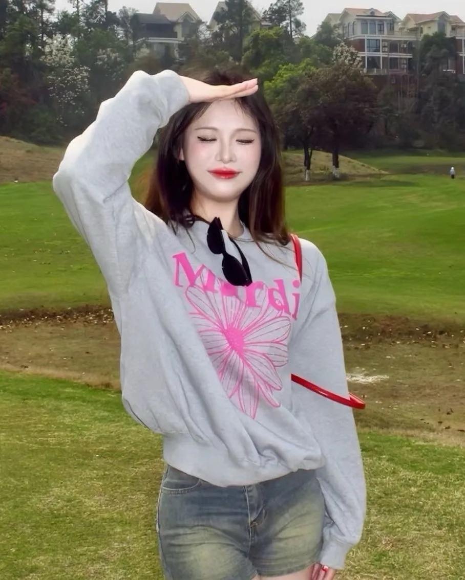 新色韓款花花大人Hoodies