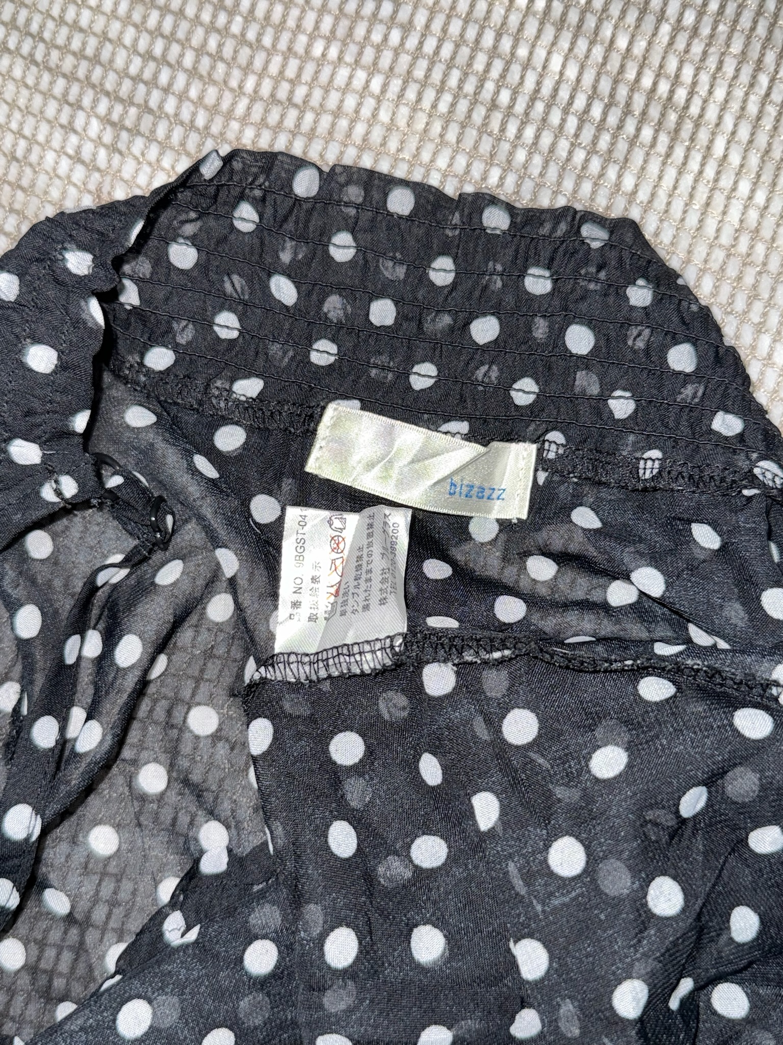Polka Dot Chiffon Cami with Asymmetric Hem