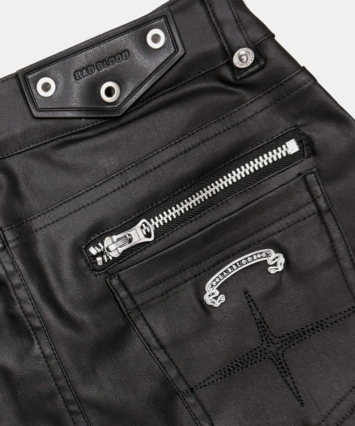 Viper Mid-Rise Bootcut Pants - Coated Black - 바이퍼 미드라이즈 붓컷 팬츠 - 코티드블랙