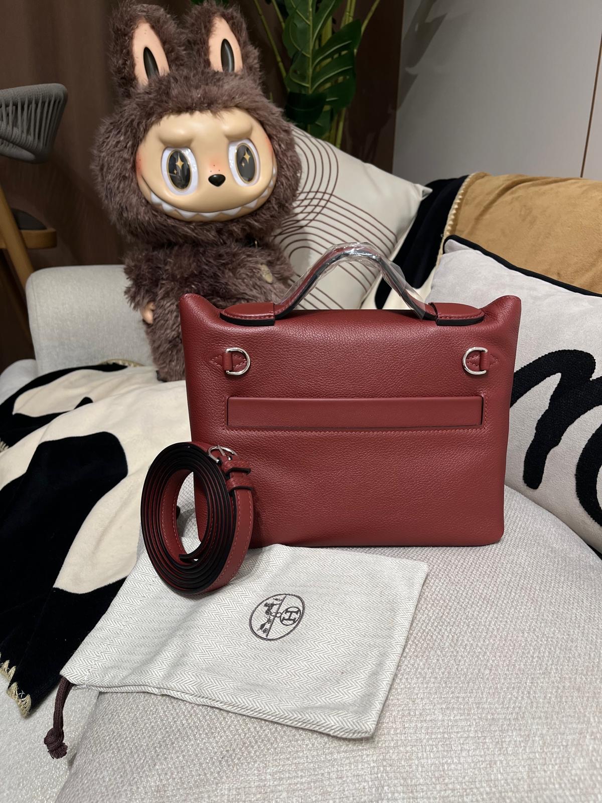 全新 HERMES 2424 mini 21cm STAMP B ,ROUGE H EVERCOLOR 100%Authentic, 全新Brand New ✅strap✅Dust bag✅box