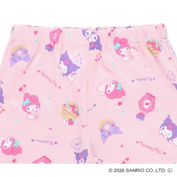 🇯🇵預訂 日本直送🇯🇵清爽材質My Melody Kuromi滿印絲帶短袖家居服上下套裝