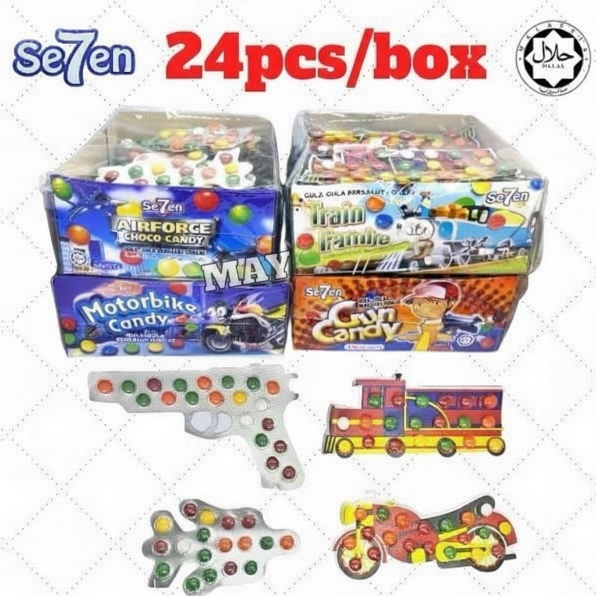 Se7en Choco Bean bersalut chocolate candy funny party cutie 24pcs /48pcs