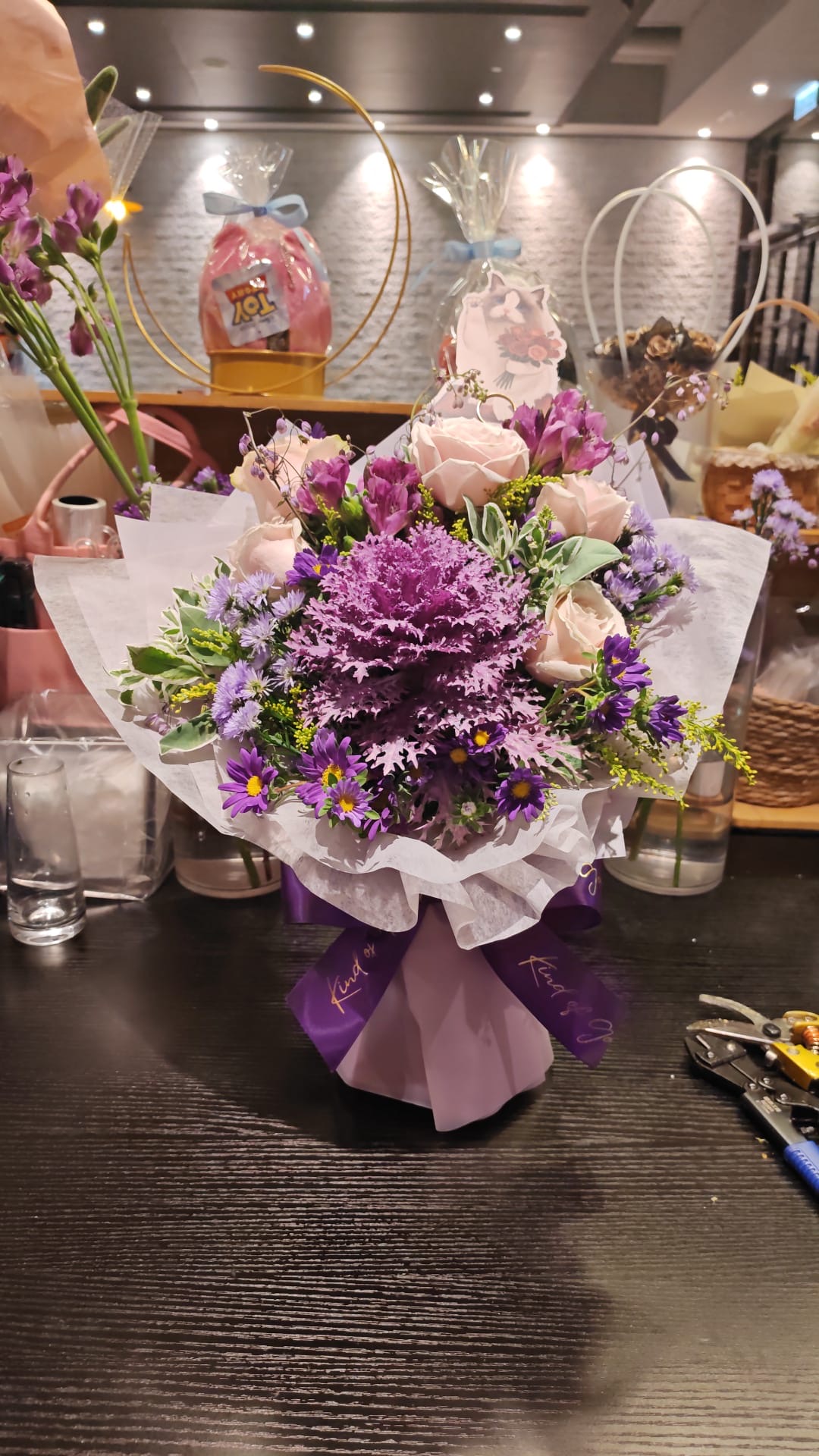 粉紫柔韻花束