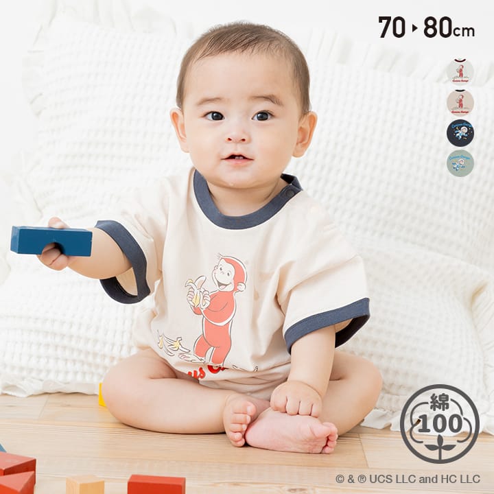 🆕【⭐訂購⭐】 🇯🇵日本直送 🌀Curious George 純棉短袖夾衣［4款選］🌀 [PLFA-0082] [260709]