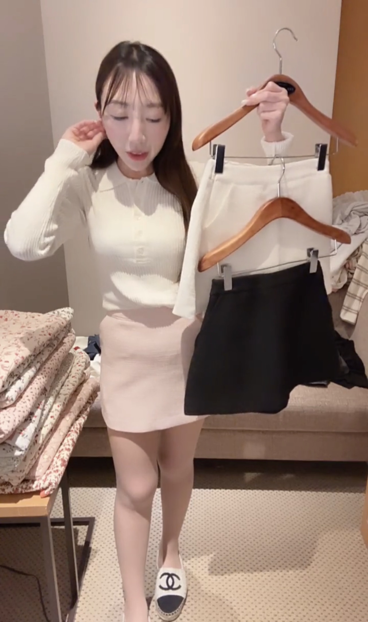 Tweed小A fit身裙23/1韓國酒店直播#ff2759