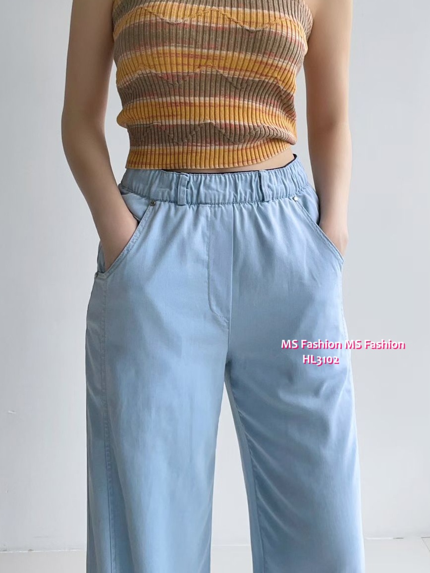 HL3102 韓國👖Howluk天絲面料闊筒褲