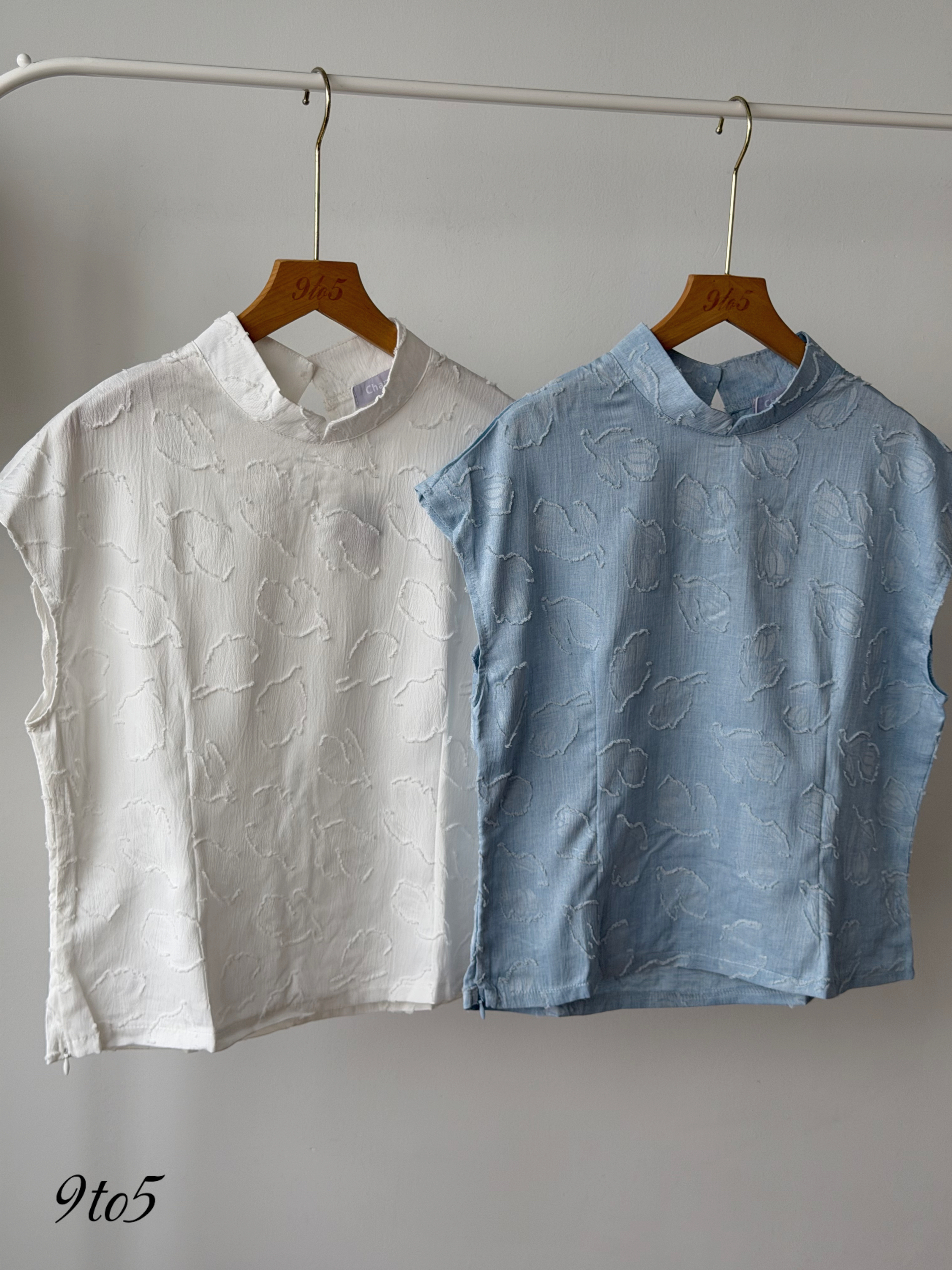 T4510 Cape Sleeve Oriental Collar Shirt - 4 Colors 