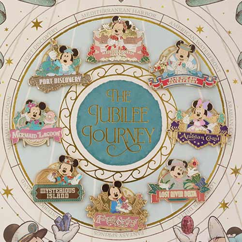 【預訂】DisneySea 25th The Jubilee Journey - pin set 