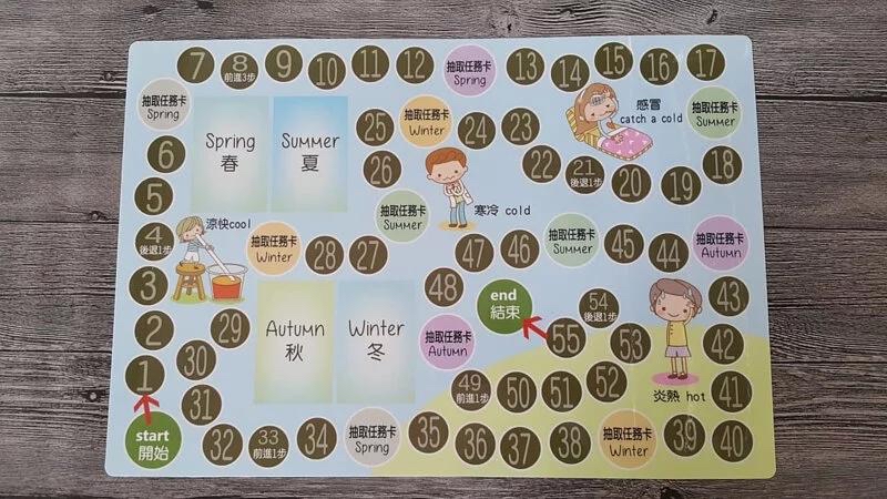 四季及天氣認知桌遊