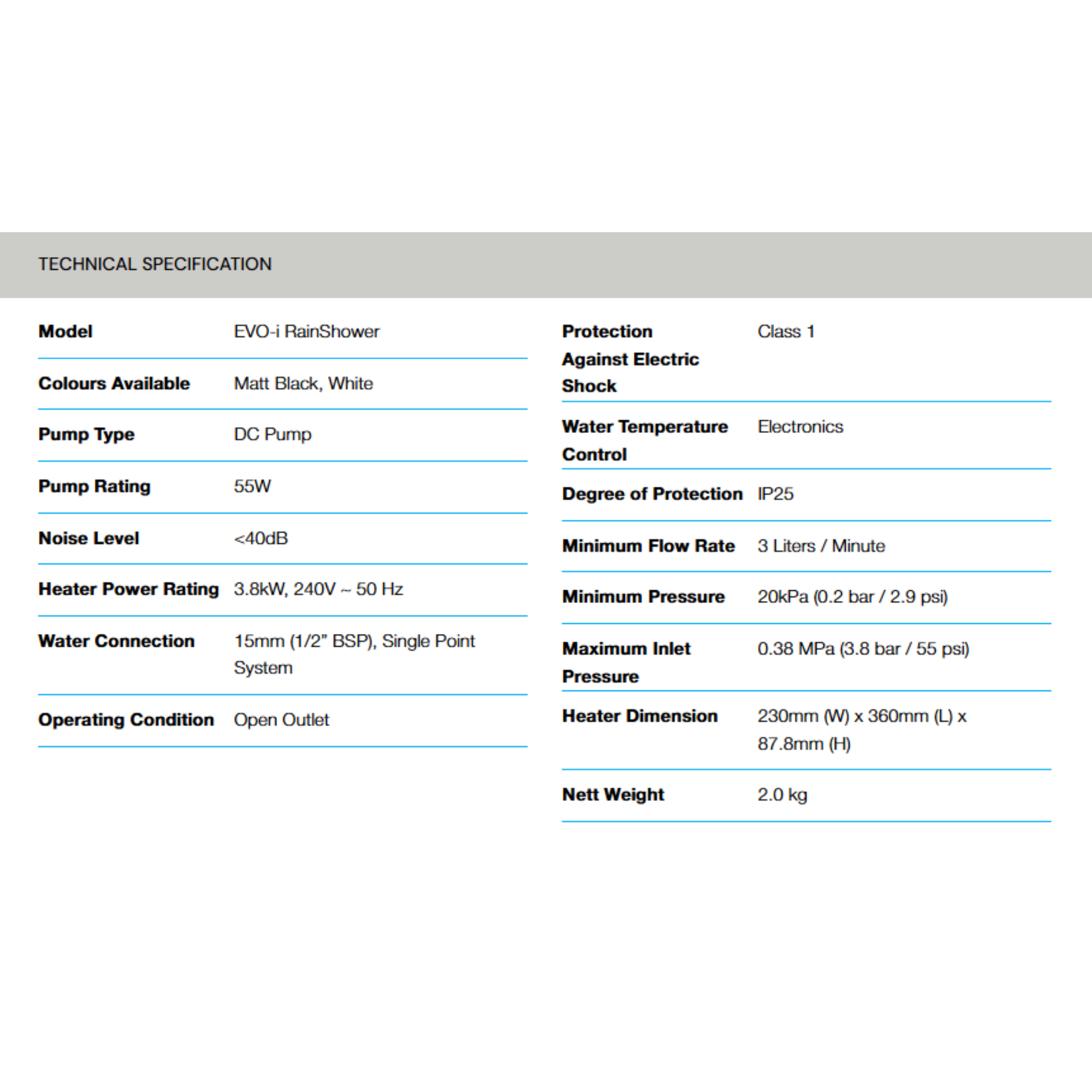 Alpha Evo-i Instant Water Heater Pump (Evo-i)