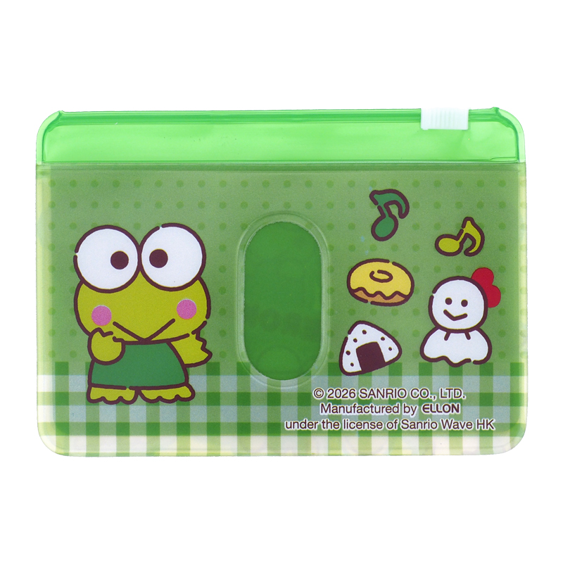 Kerokerokeroppi Two Layers Pearl PVC Card Holder w/ Zipper 有膠拉鍊PVC 雙層咭片套