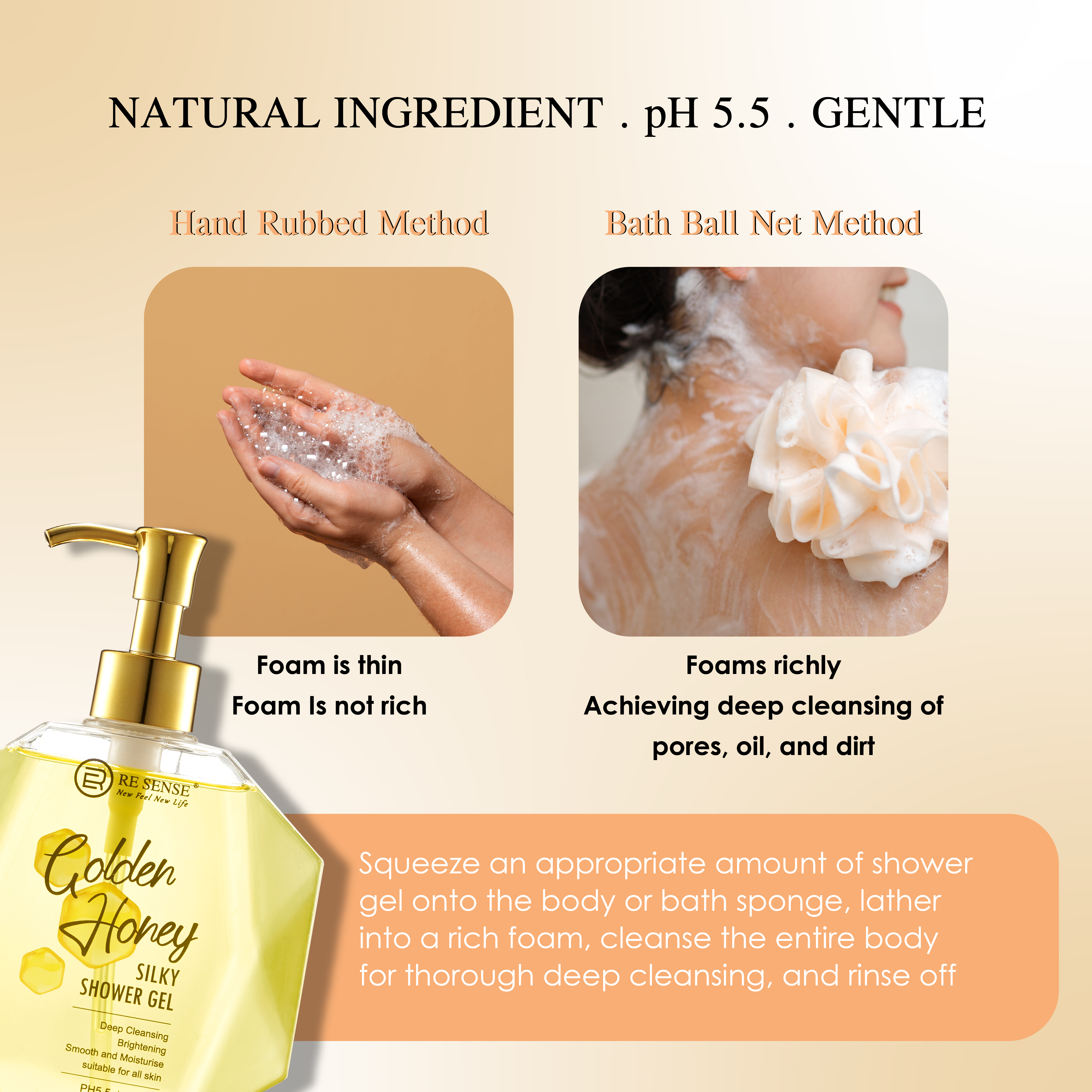 Golden Honey Silky Shower Gel (300ml)