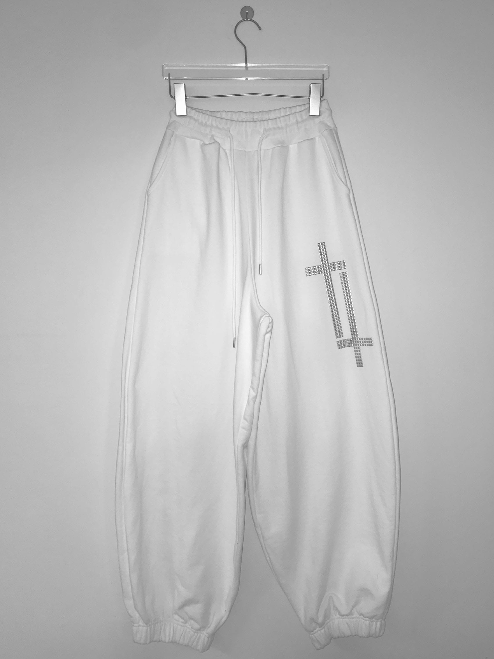 Cross Studded Cuffed Sweatpants