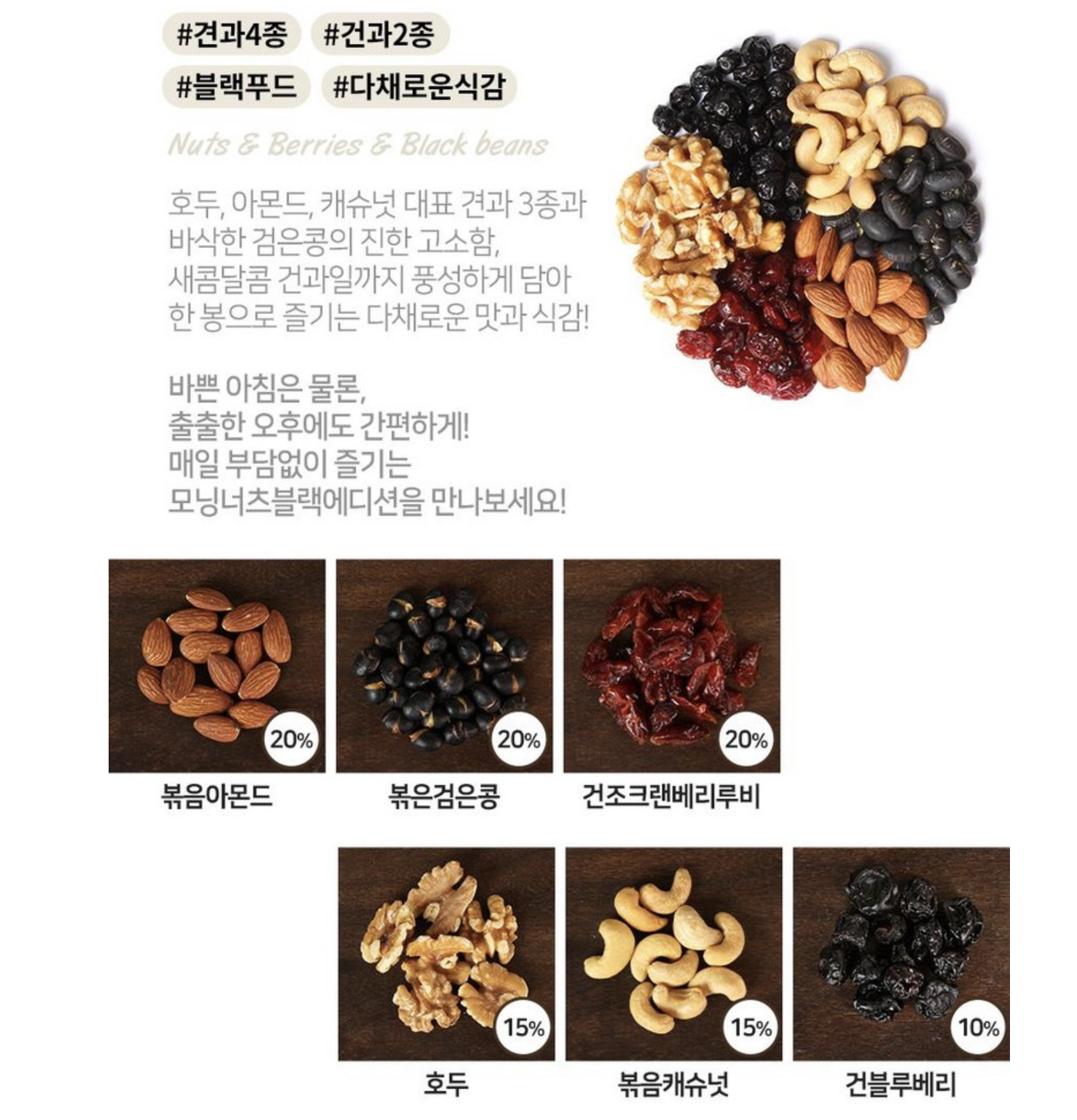 韓國 Mountain & Field 松鼠家 早安輕盈 黑色養生 堅果 30包/ 箱