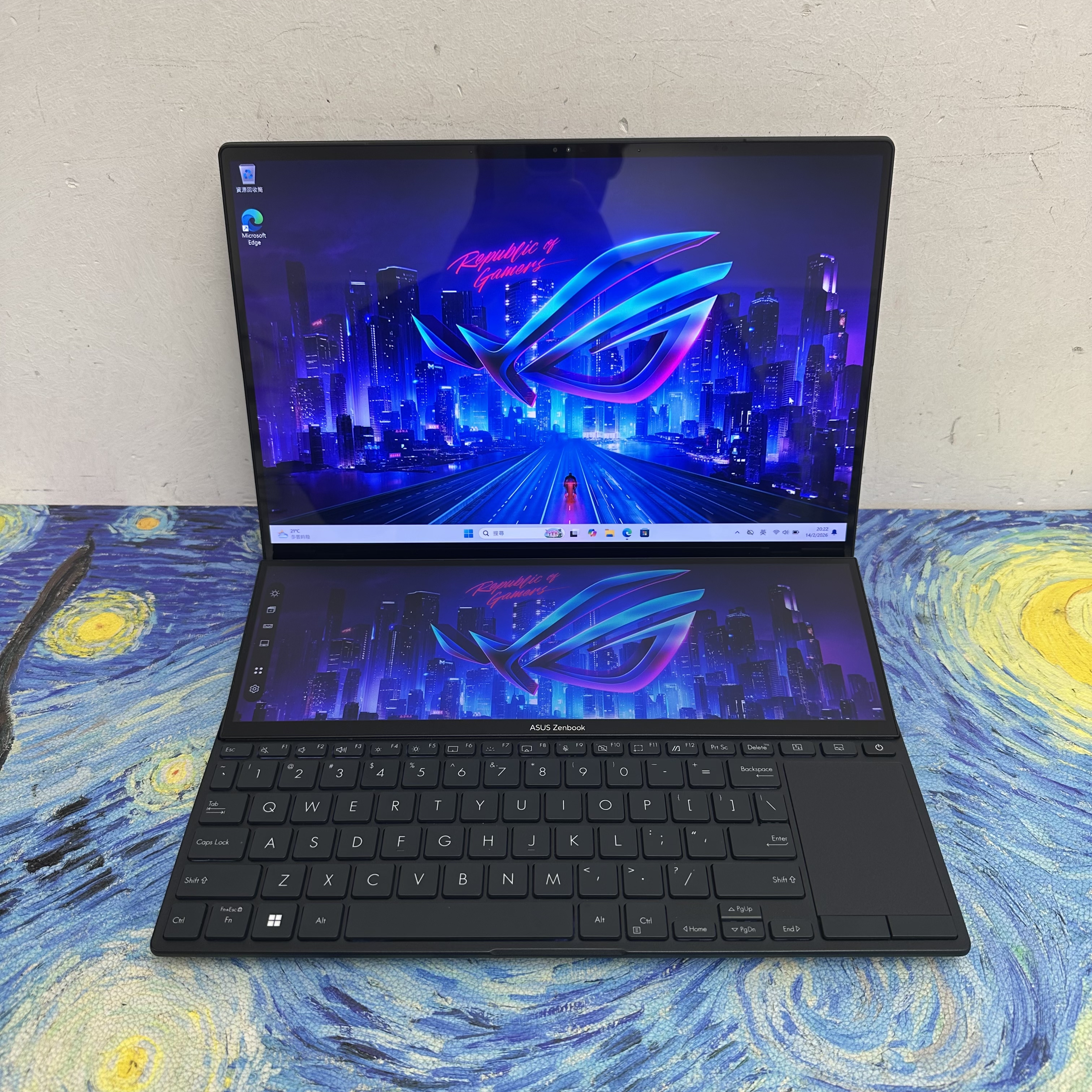 #5606 (2.8K OLED 雙Touch Mon RTX 4060輕薄雙Zenbook🔥) Asus Zenbook Pro Duo 14寸 2.8K 120Hz OLED Mon Intel i9-13900H /32GB Ram/2TB SSD/ Dolby Atmos喇叭/ Gaming Laptop / Notebook / 黑色/ 