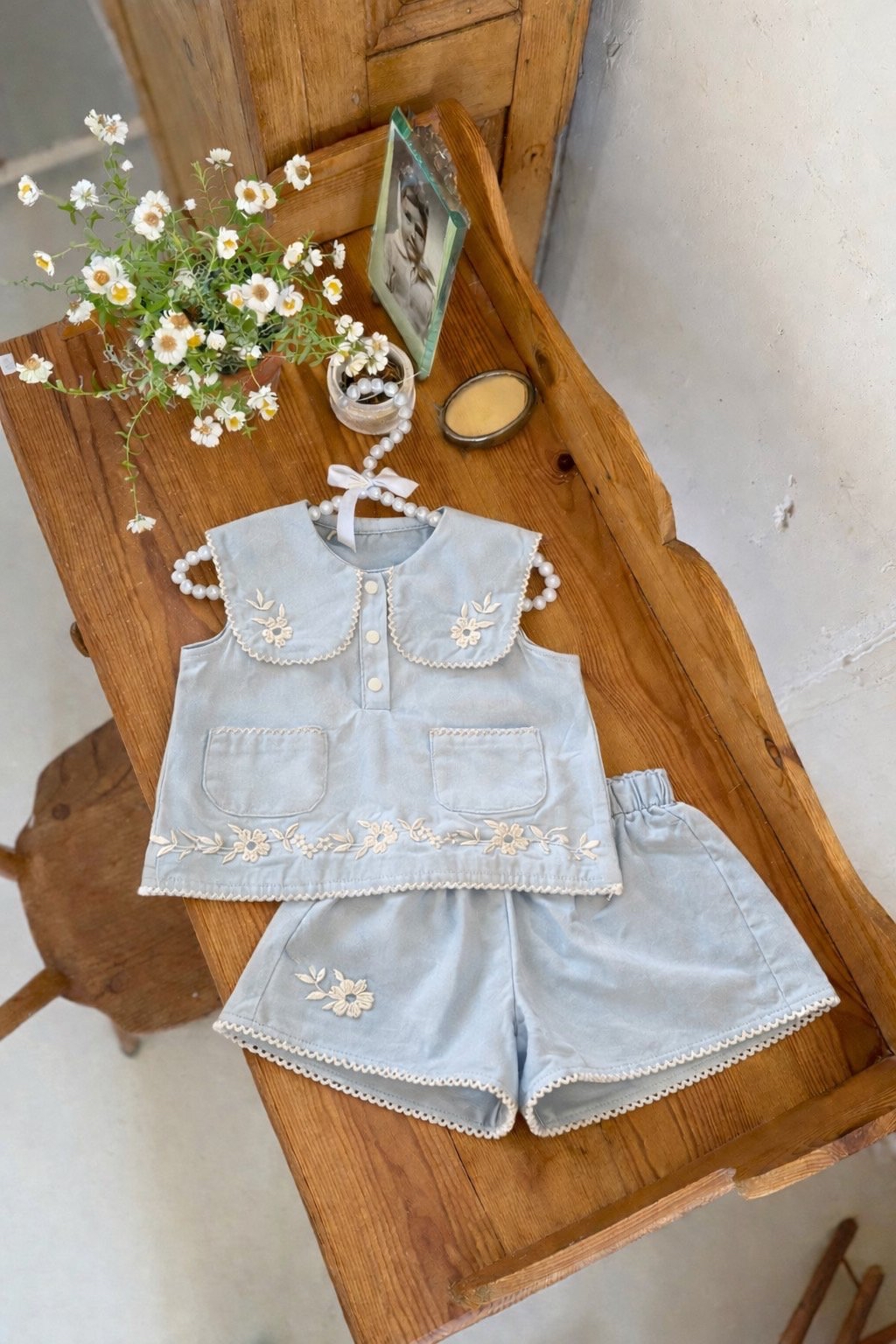 ☀️預訂 韓國直送☀️🇰🇷Marron兩色花卉刺繡花邊短褲