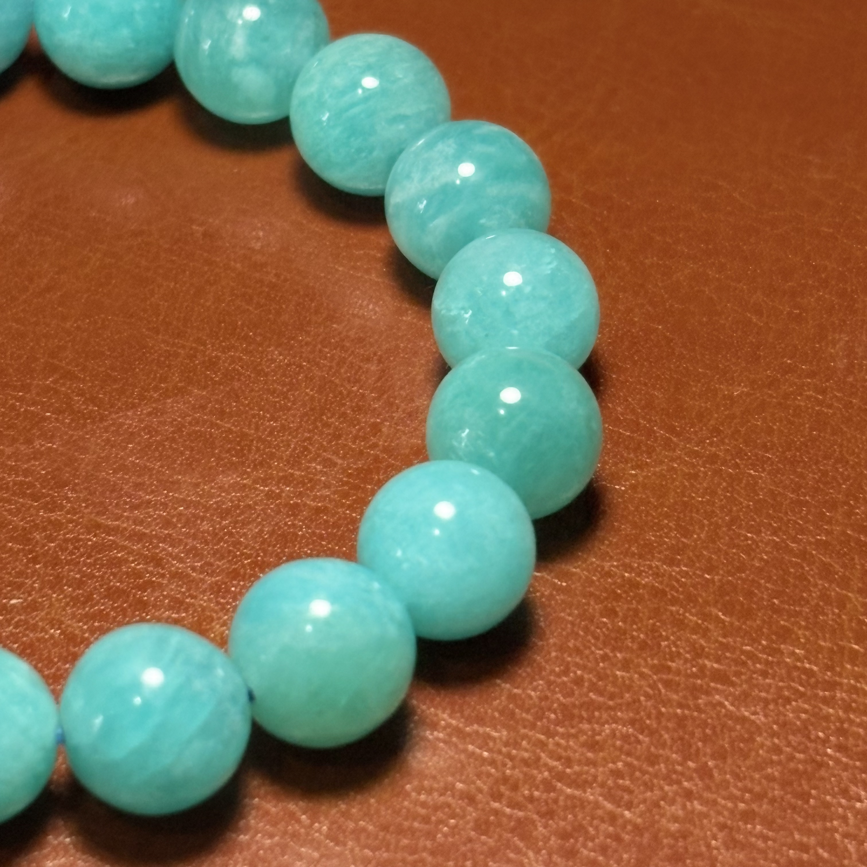 【好運】天然 天河石 手串 No.3046｜規格: 10.5mm珠/16cm內圈