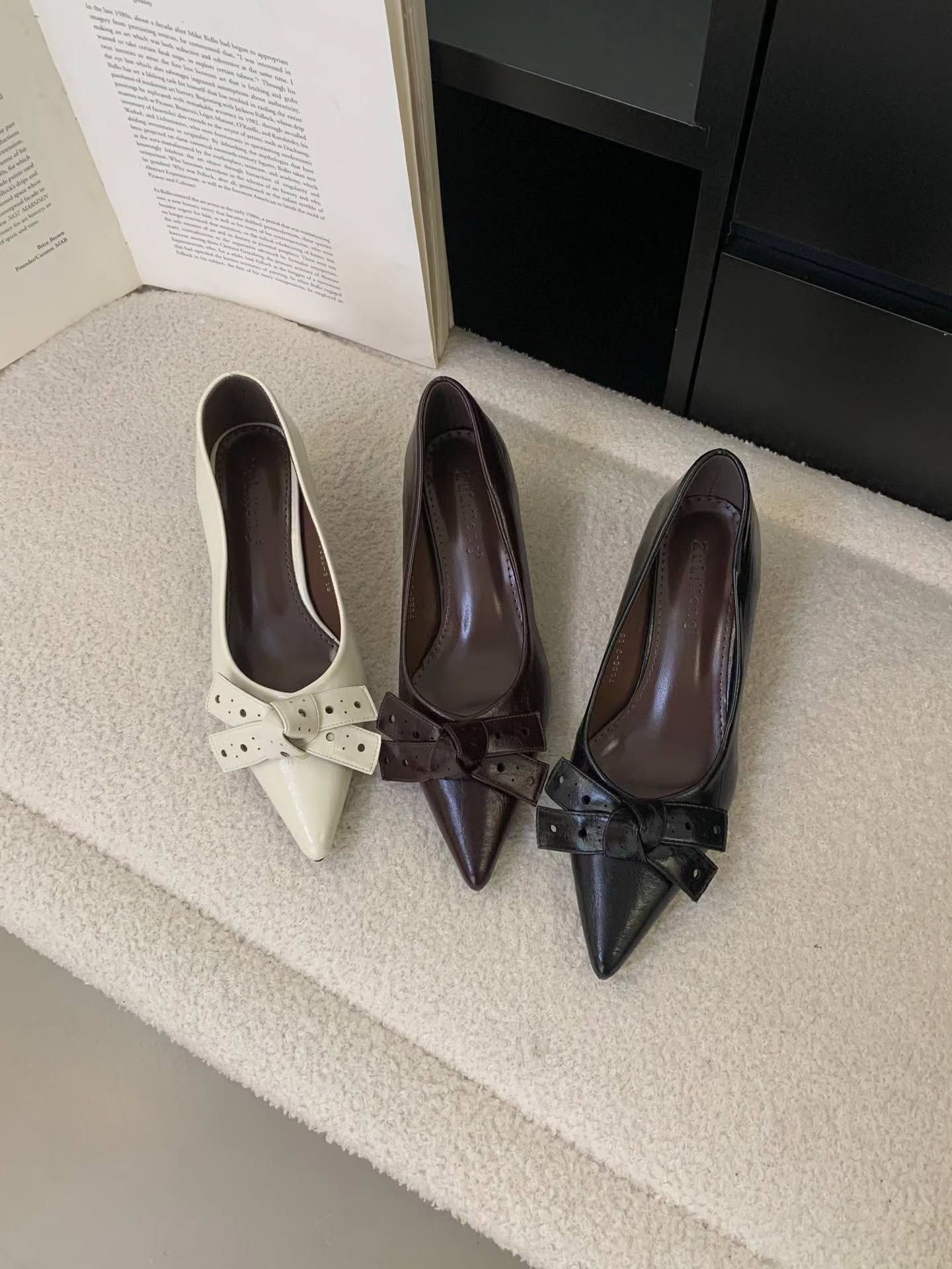 7388-3 法式蝴蝶结尖头单鞋🇨🇳