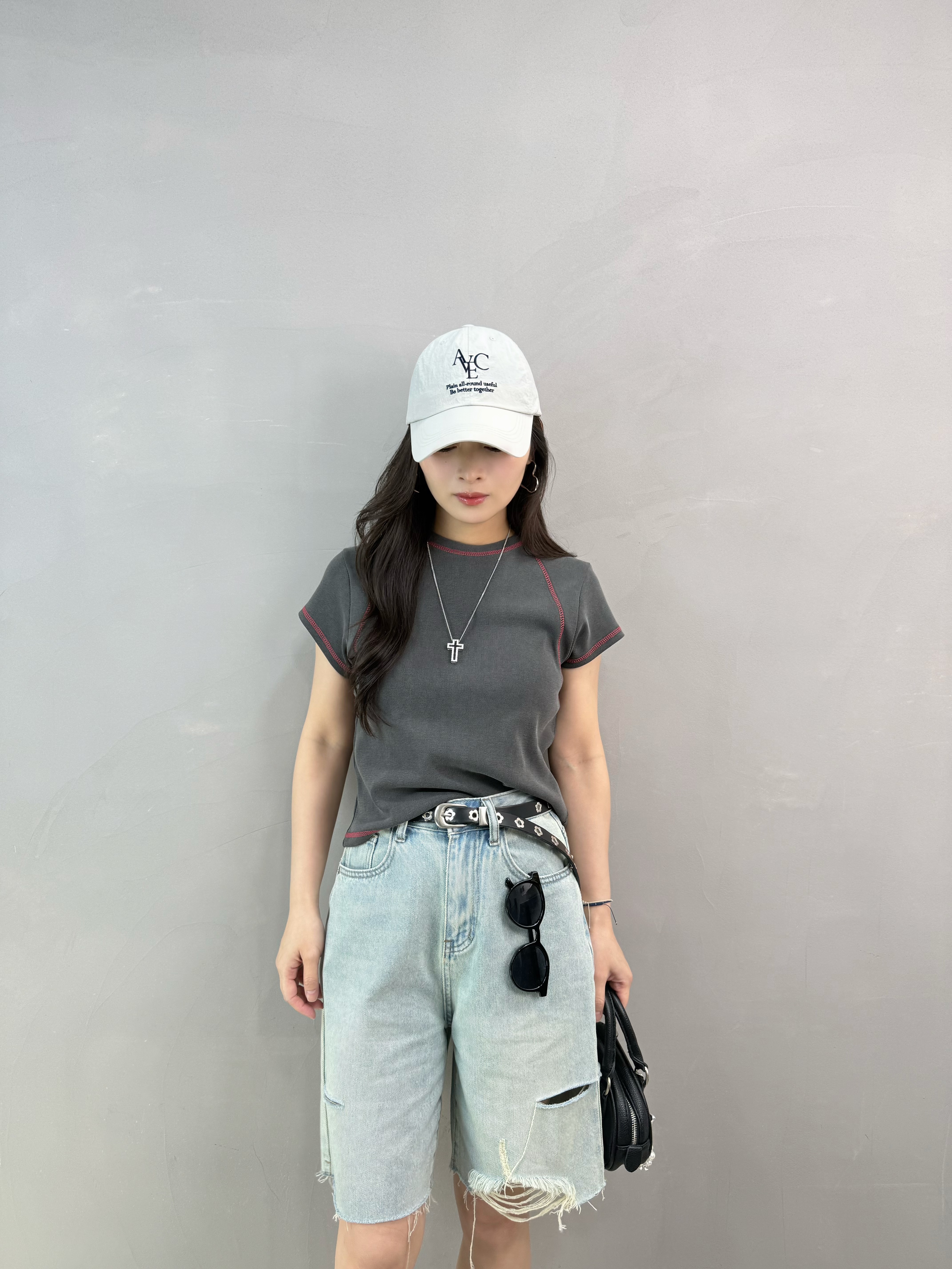 W63 撞色明線Tee