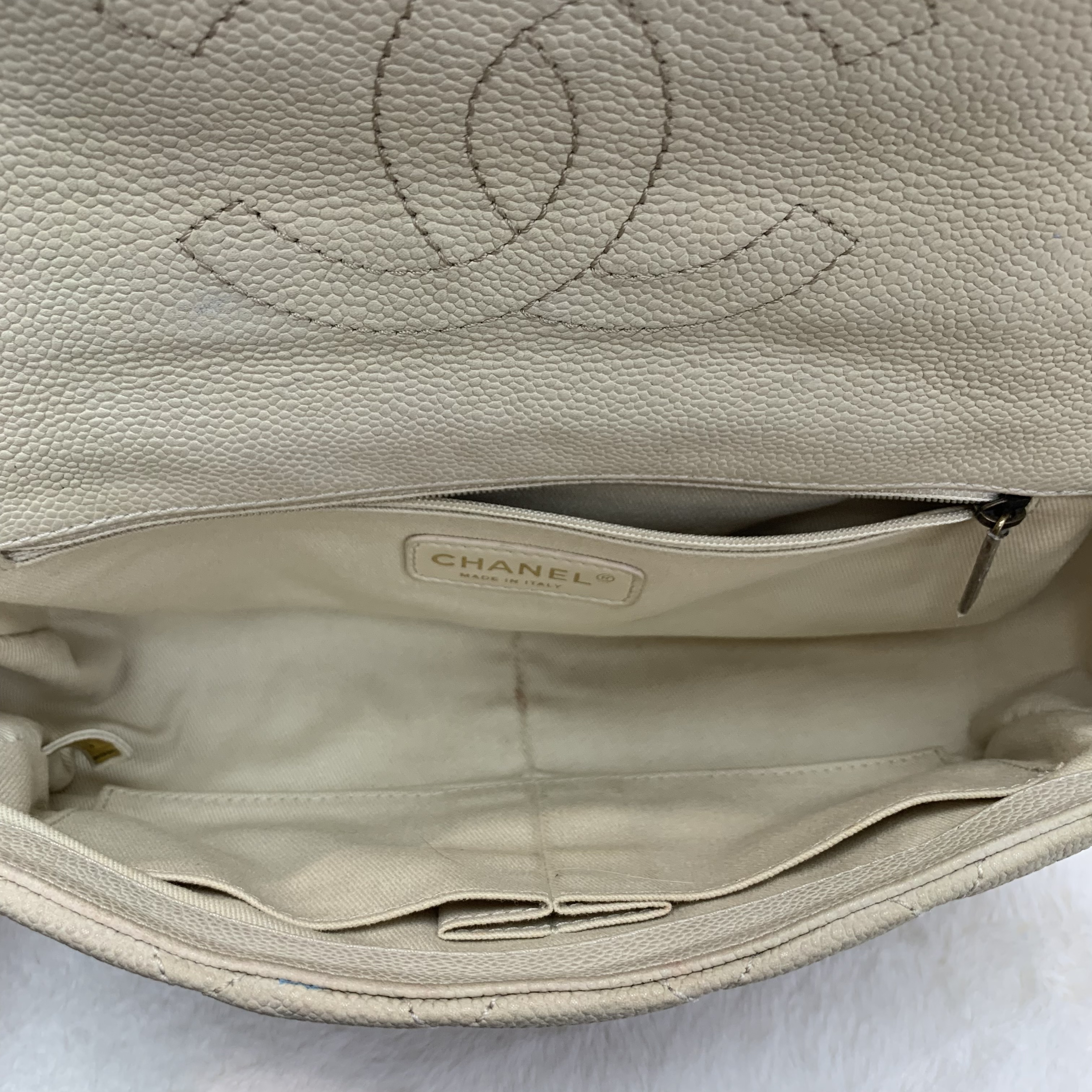 復古感Max Chanel Handle Flap Bag象牙白做舊款🫢