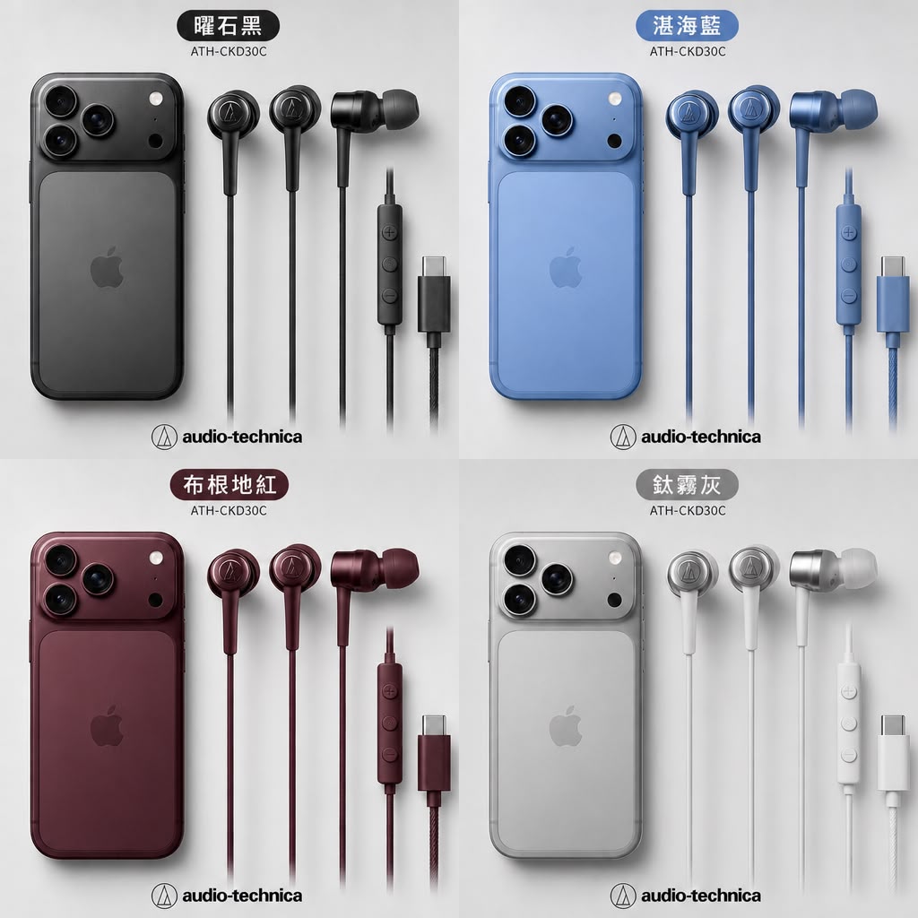 日本鐵三角 Audio-Technica ATH-CKD30C USB Type-C™️ 耳道式耳機