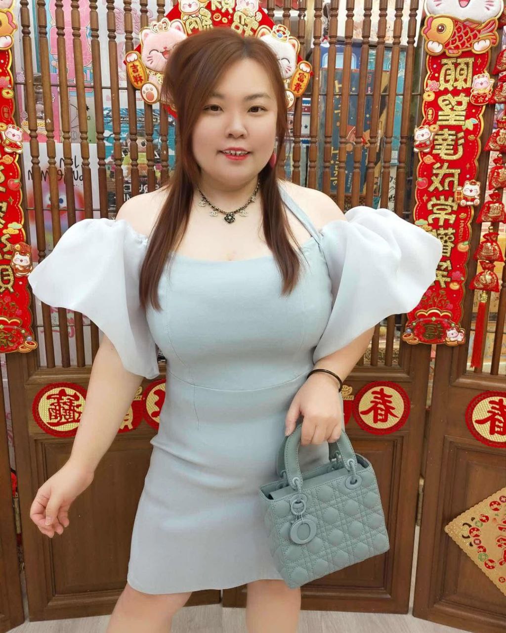 TT809 大波浪袖修身礼服