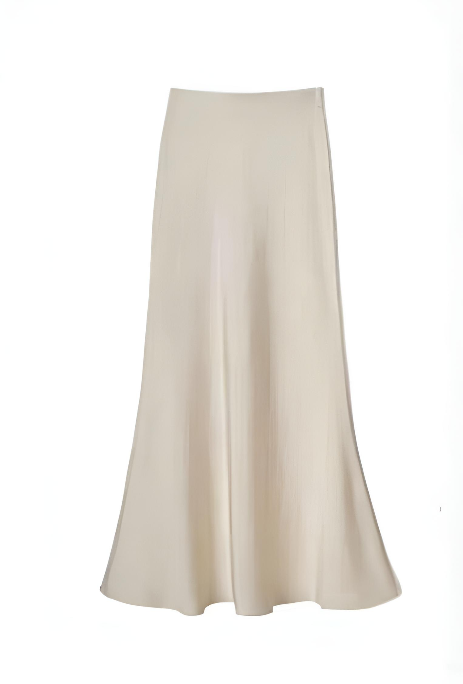 Satin Drape A-Line Midi