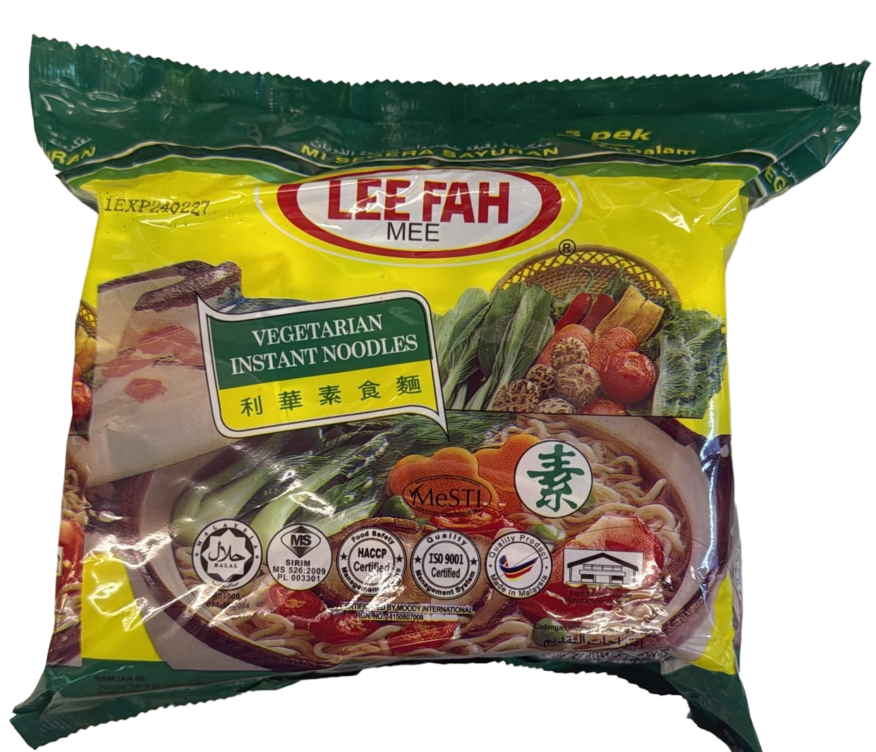 Lee Fah-素食麵 (純素) (70g x 5) 350g/ Lee Fah Vegetarian Instant Noodles (Vegan) (70g x 5) 350g