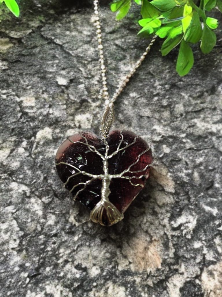 印度手作水晶吊墜 (心形)