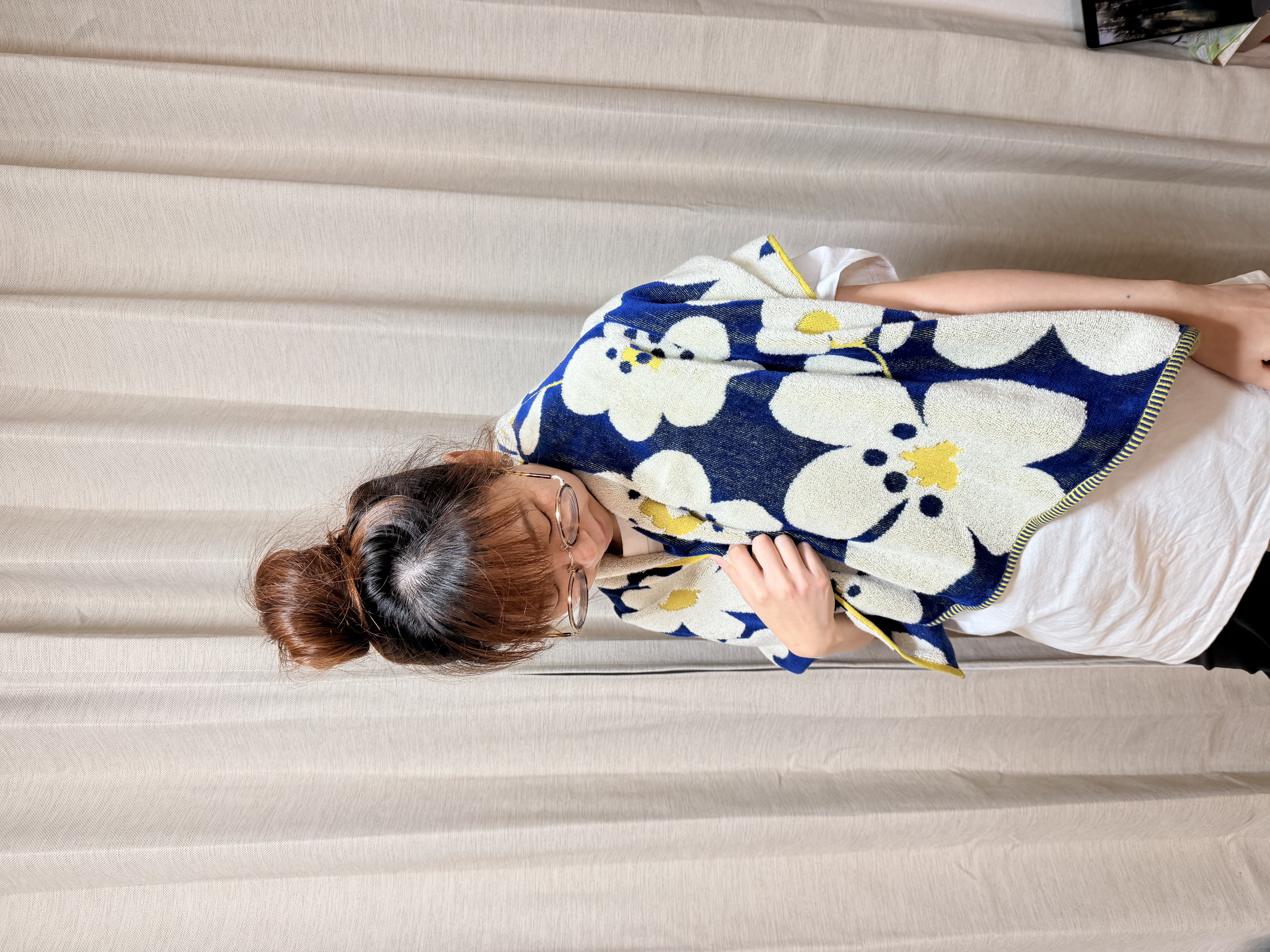 日本花花長毛巾