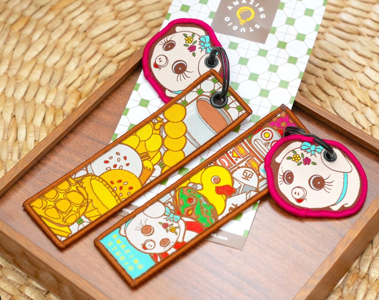 Amazing Studio刺繡匙扣牌 - 豬仔錢罌