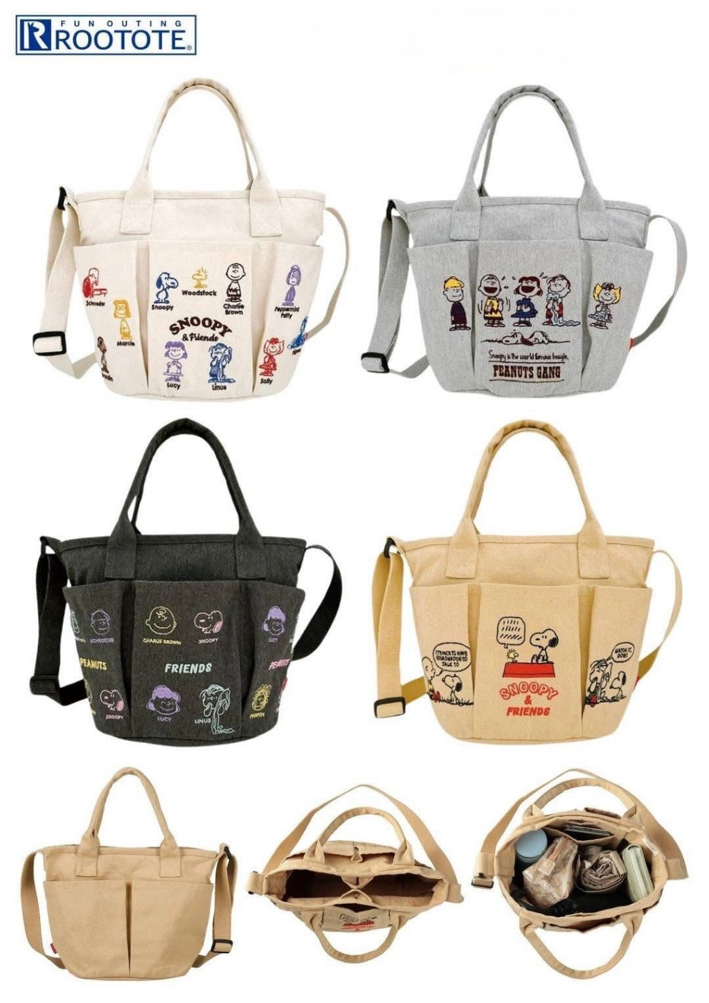 ROOTOTE PEANUTS SNOOPY手提袋 L - 04260239