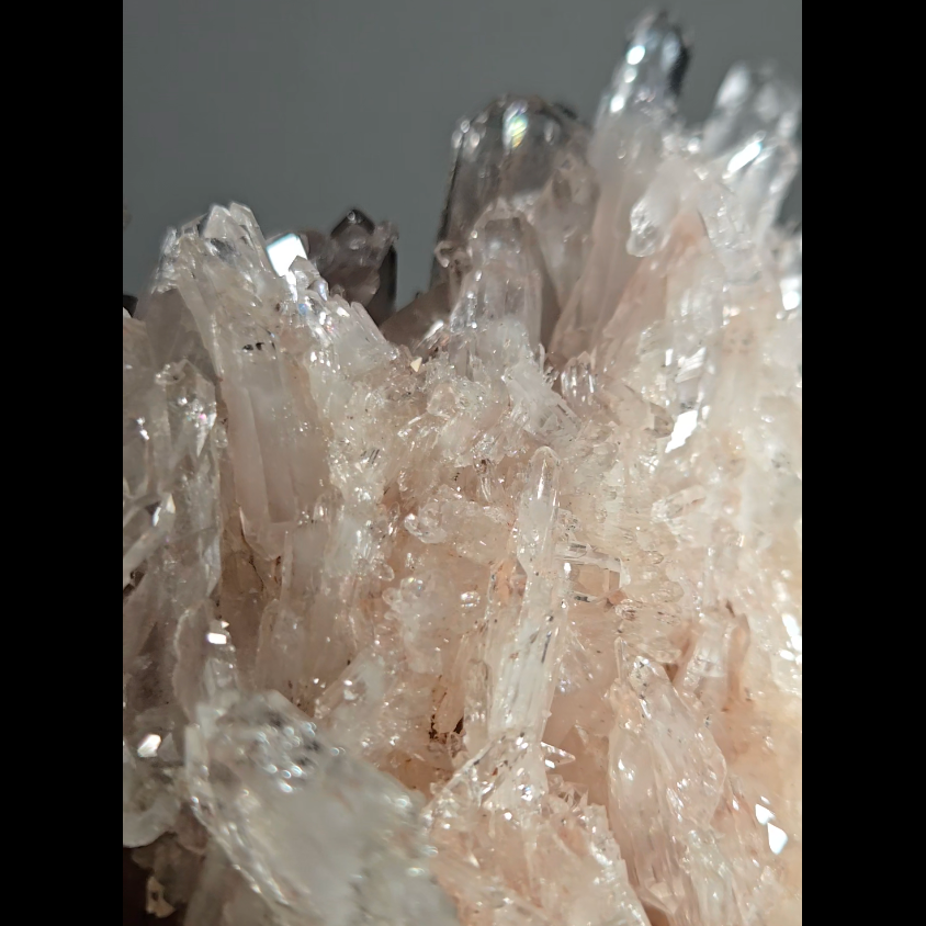 Pink Lemurian cluster with rainbows - LQ188