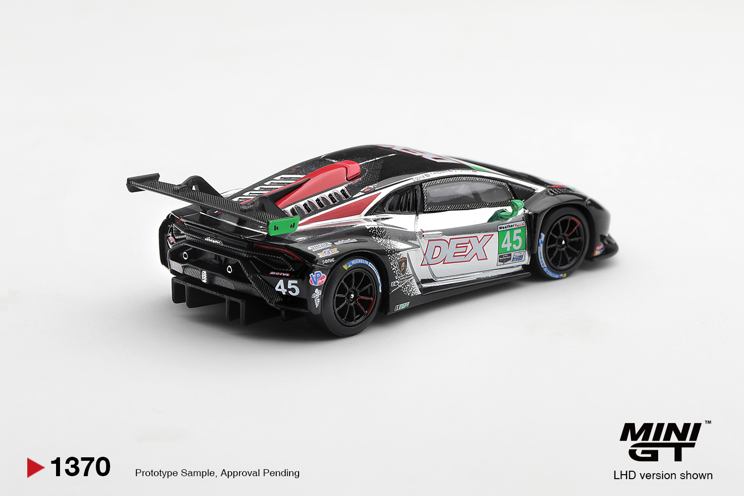 （預訂 Pre Order) MINI GT ( MGT01370-L ) Lamborghini Huracan GT3 EVO2 #45 DEX Wayne Taylor Racing 2025 IMSA Chevrolet Grand Prix Class Winner