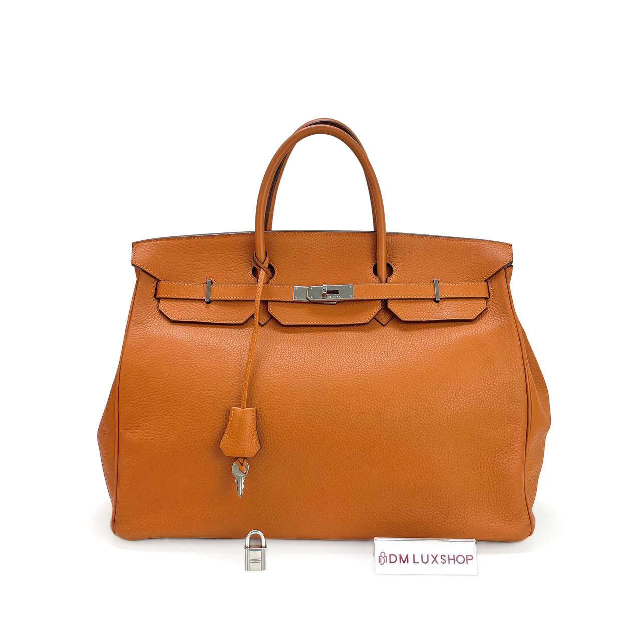  Hermes Moutarde Birkin 40 PHW (Stamp Square J)