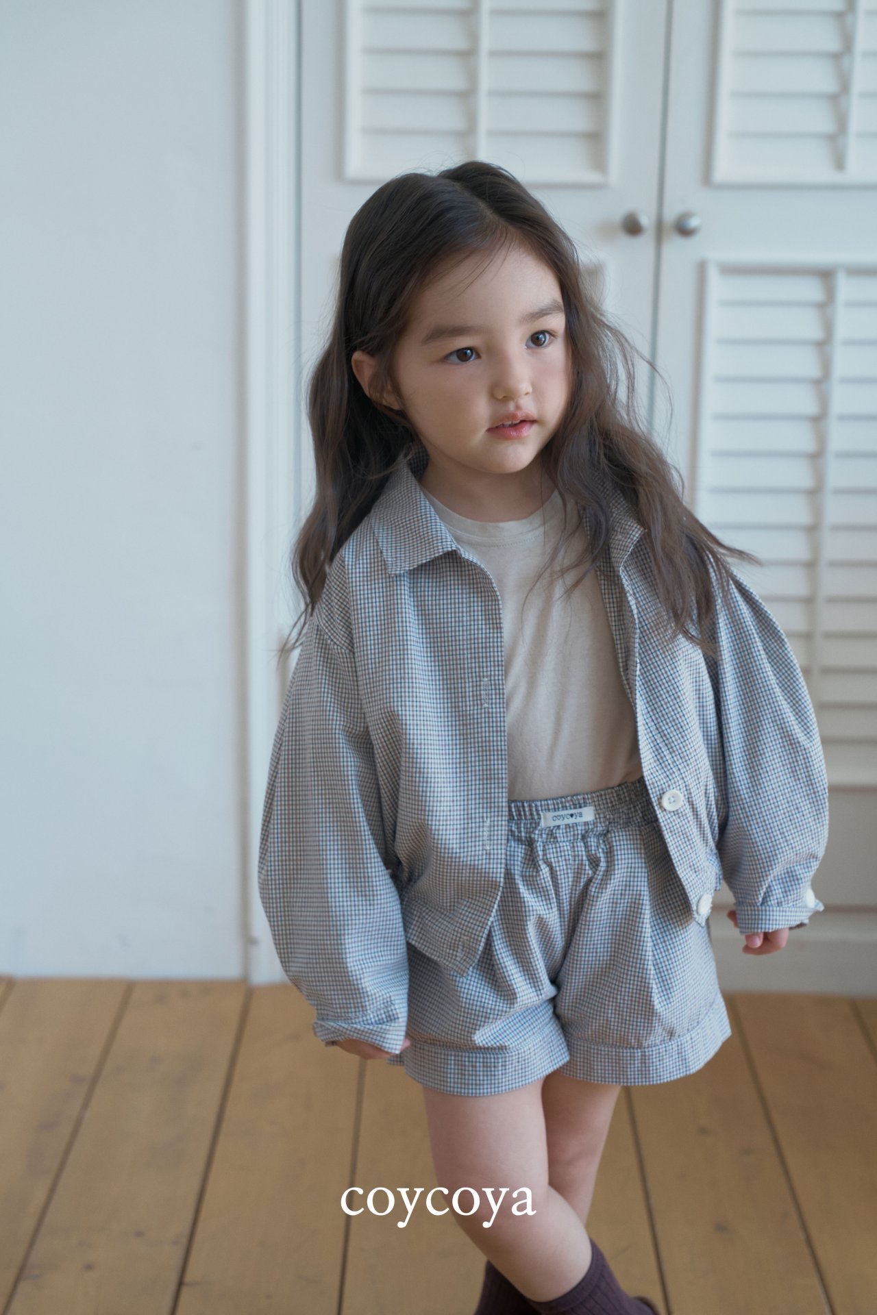 🌸預訂 韓國直送🌸🇰🇷COYCOYA兩色標籤格紋輕盈透氣短褲