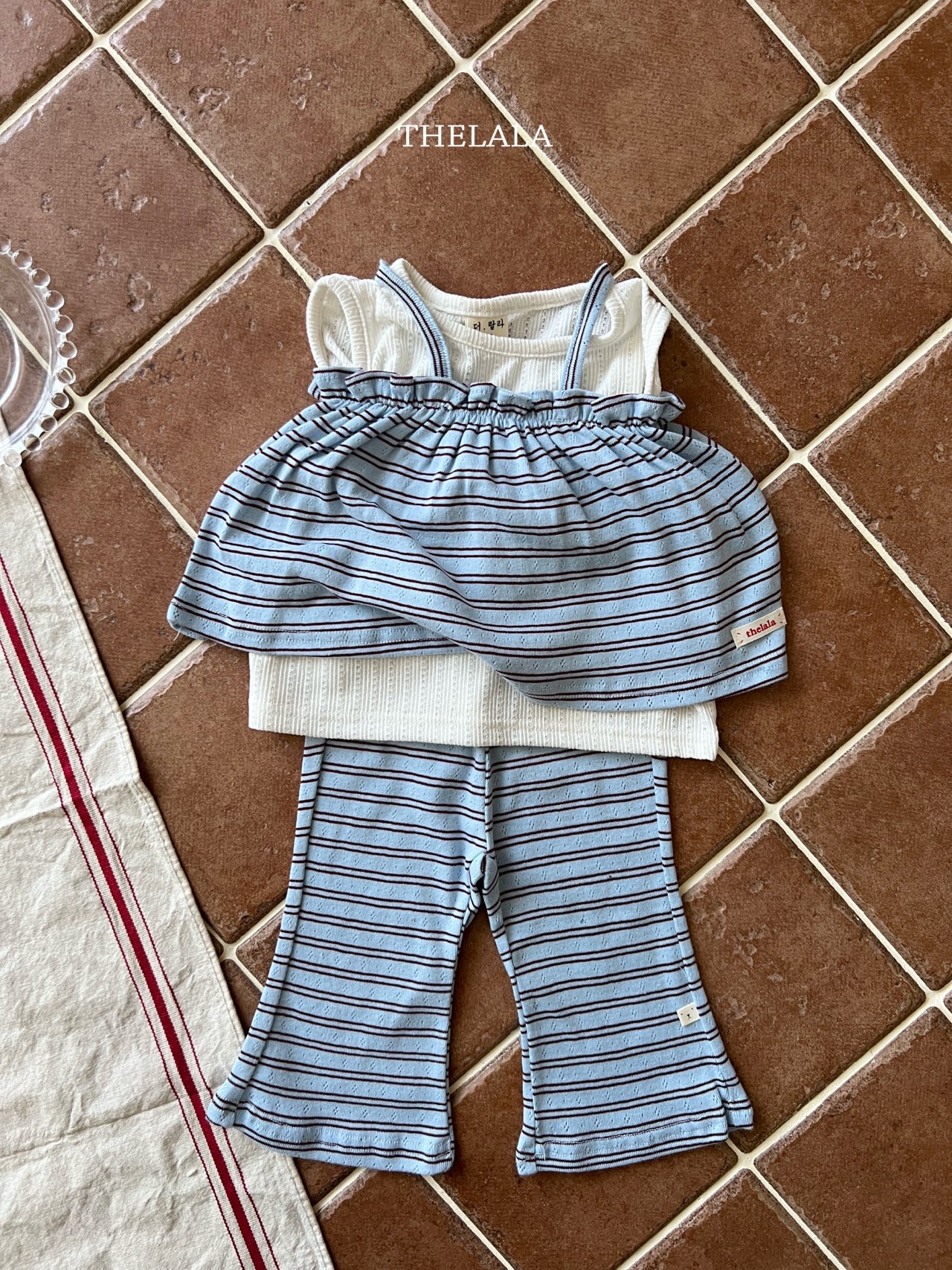Thelala | stripe set(Ivory XL105-115)
