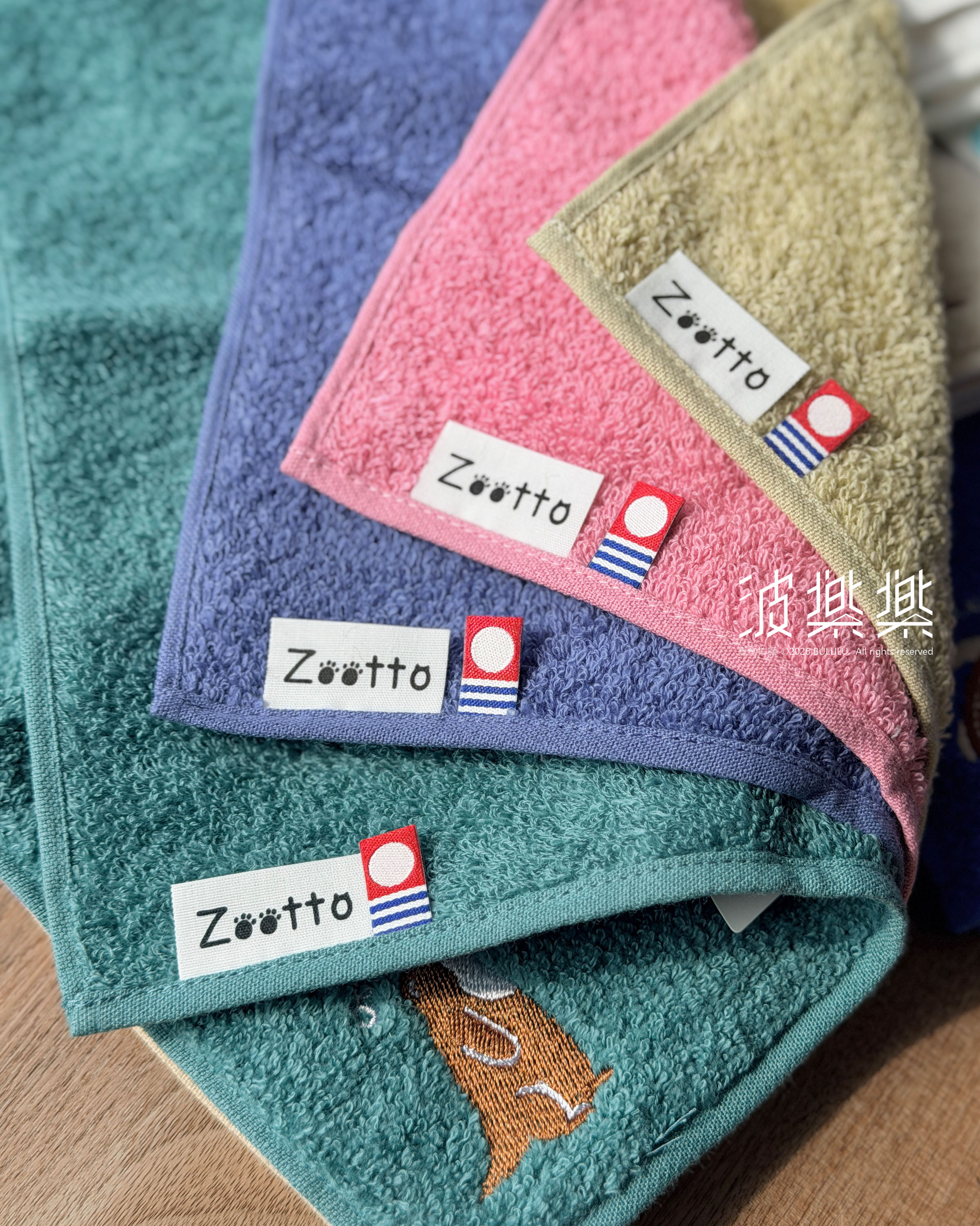 ZOOTTO 可愛動物刺繡 今治毛巾 手帕