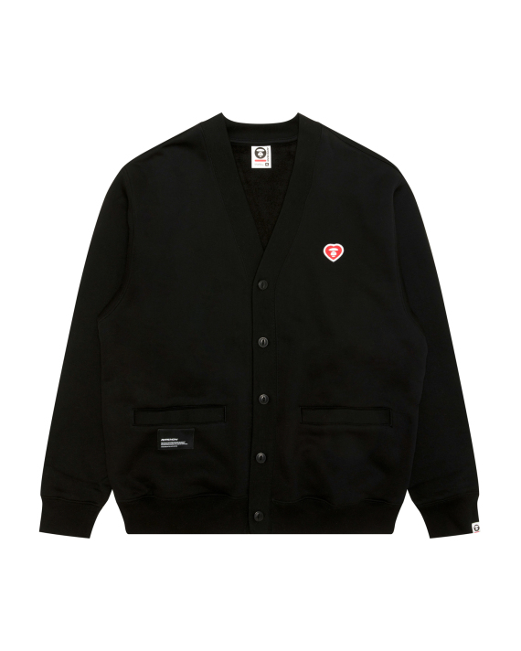 AAPE AAPENOW heart moonface embroidered cardigan (D381XXR)