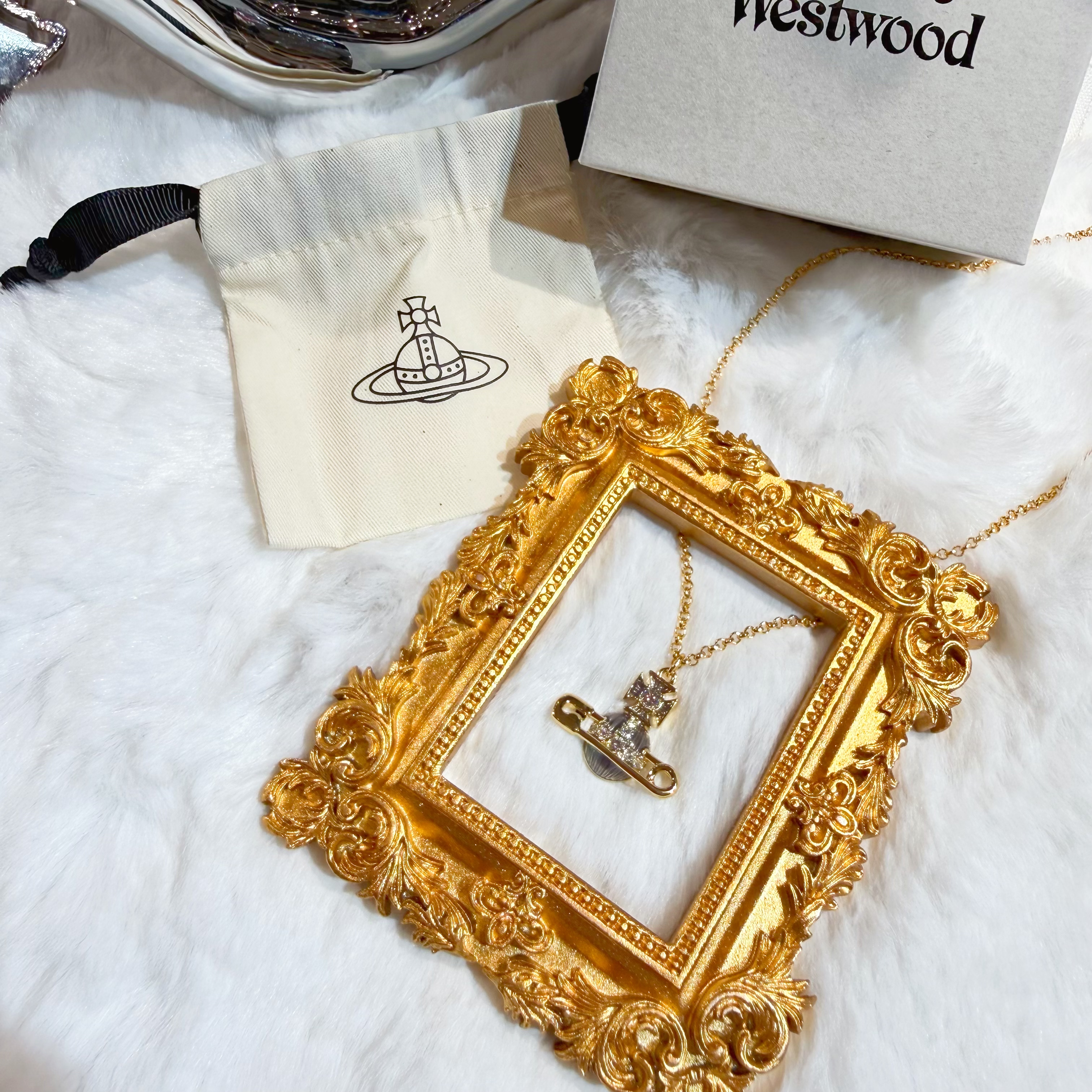 VW Kitty necklace dark grey/g