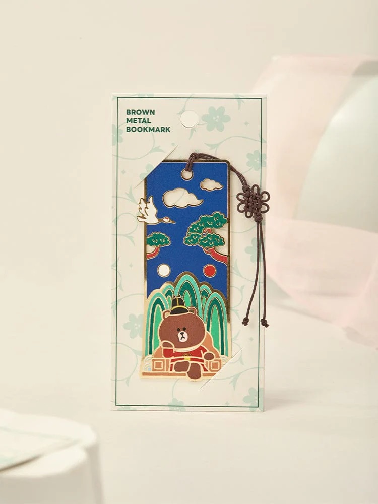 📦訂購 韓國代購 Line Friends K-SOUVENIR BROWN KING METAL BOOKMARK 熊大金屬書籤
