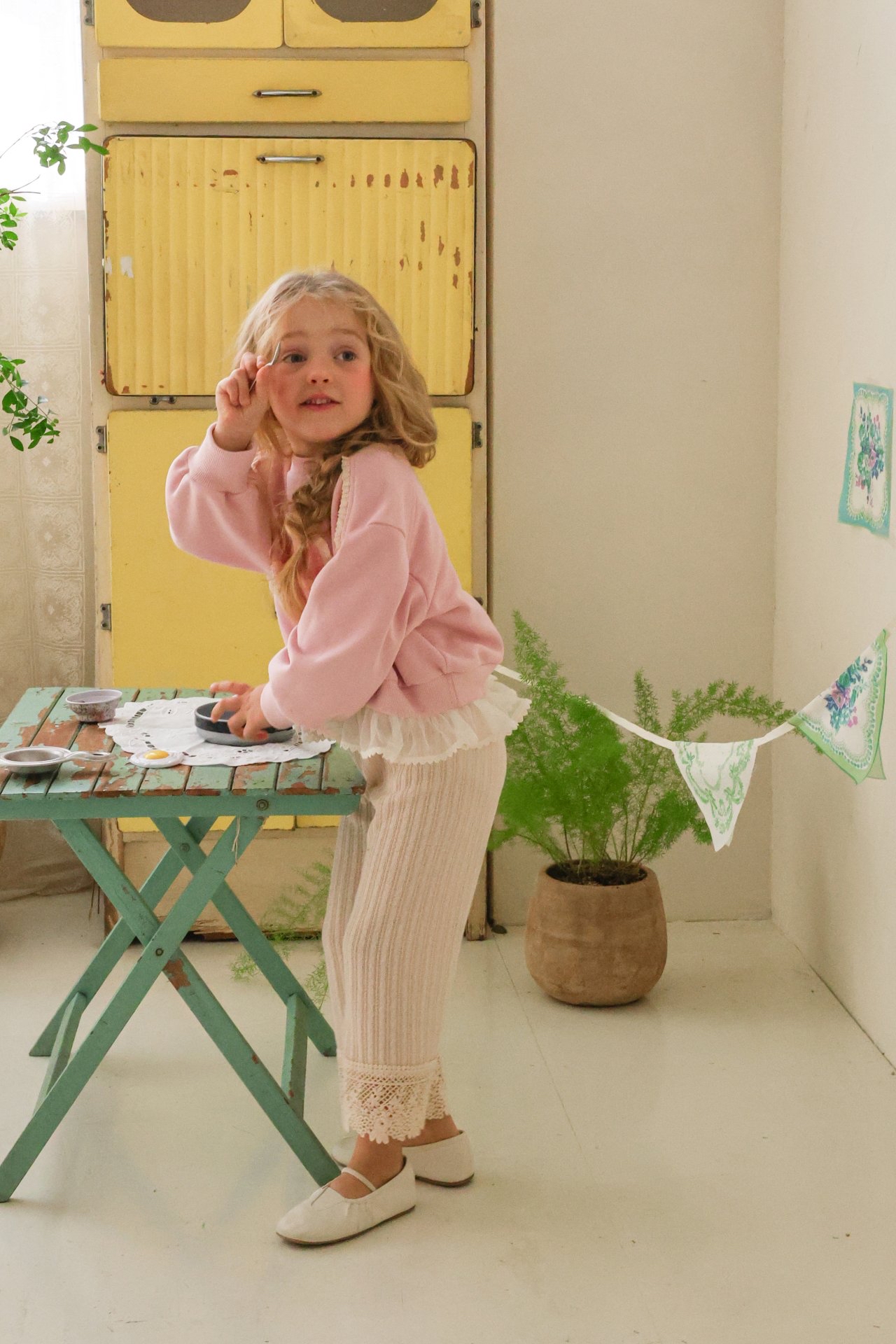 Flo | knit pants (Ivory 120(105-115)