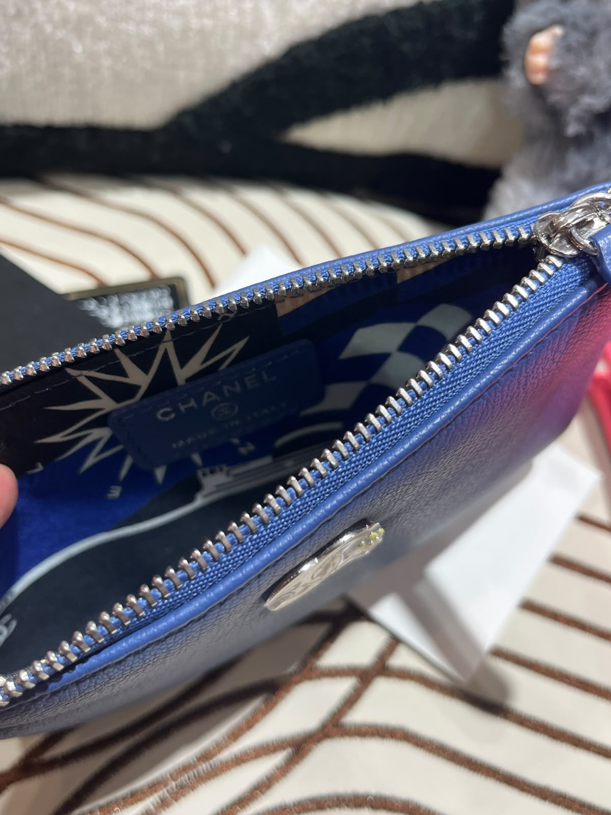 未使用品 Chanel zip mini pouch 15cm 牛皮 100%Authentic, 未使用品,unused ✅card✅dust bag✅box