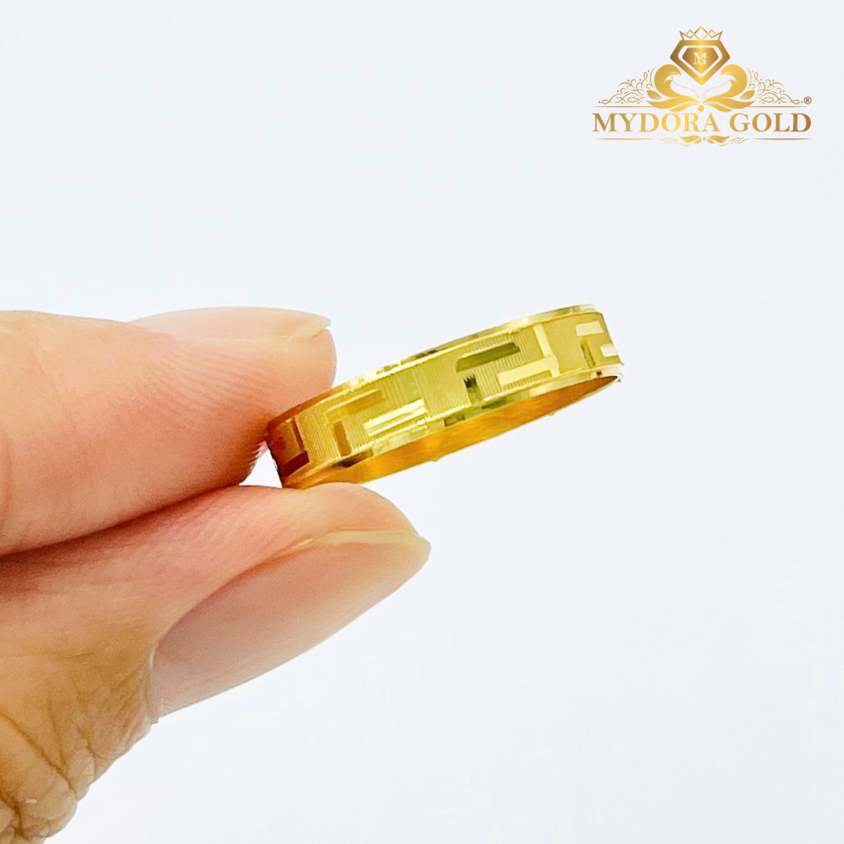 MYDORA Cincin Belah Rotan Greek Key l EMAS916/22K