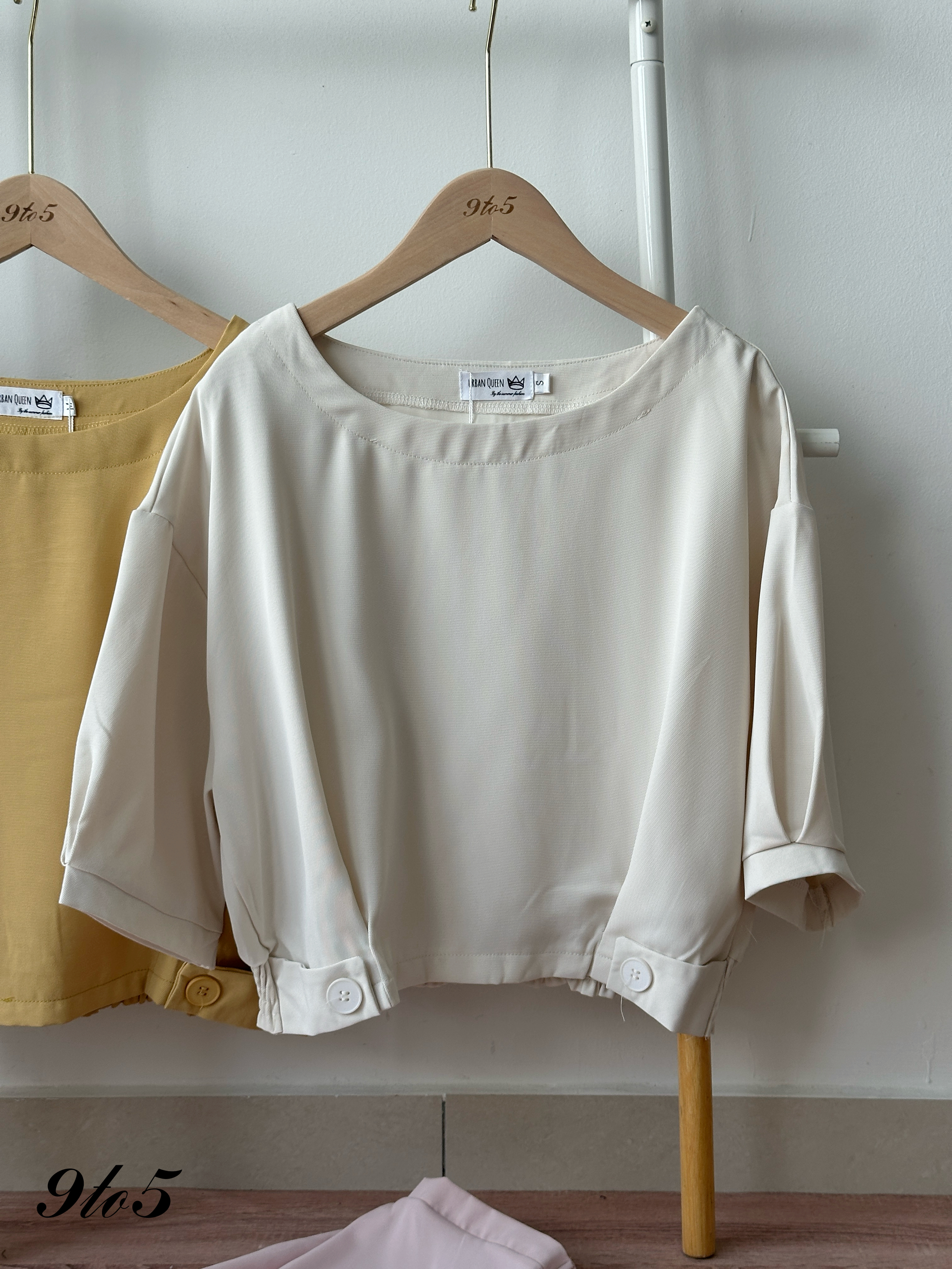 T4335 Half Sleeve Boat Neck Top - 3 Colors 