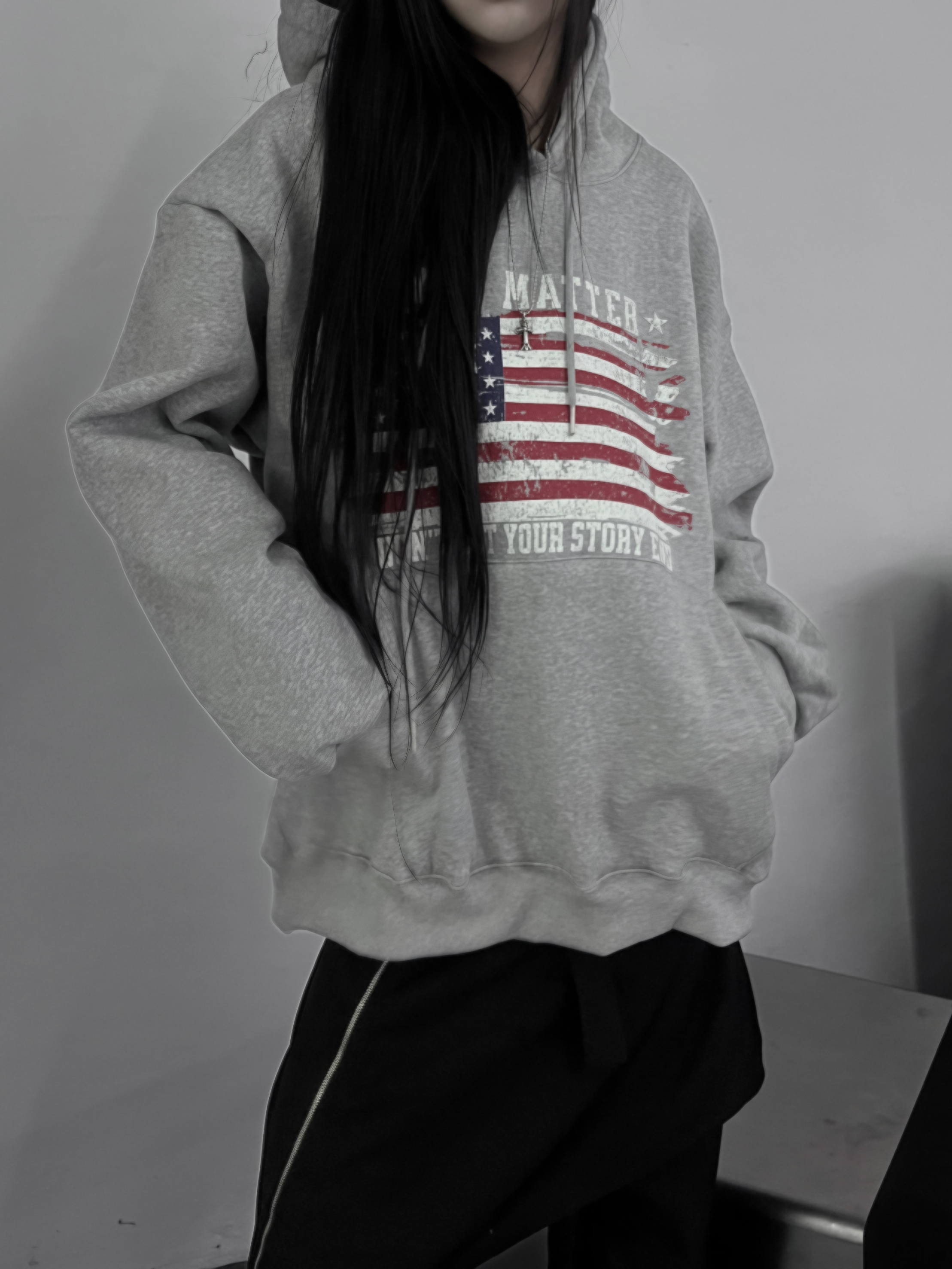American Flag Oversized Hoodie(Unisex)
