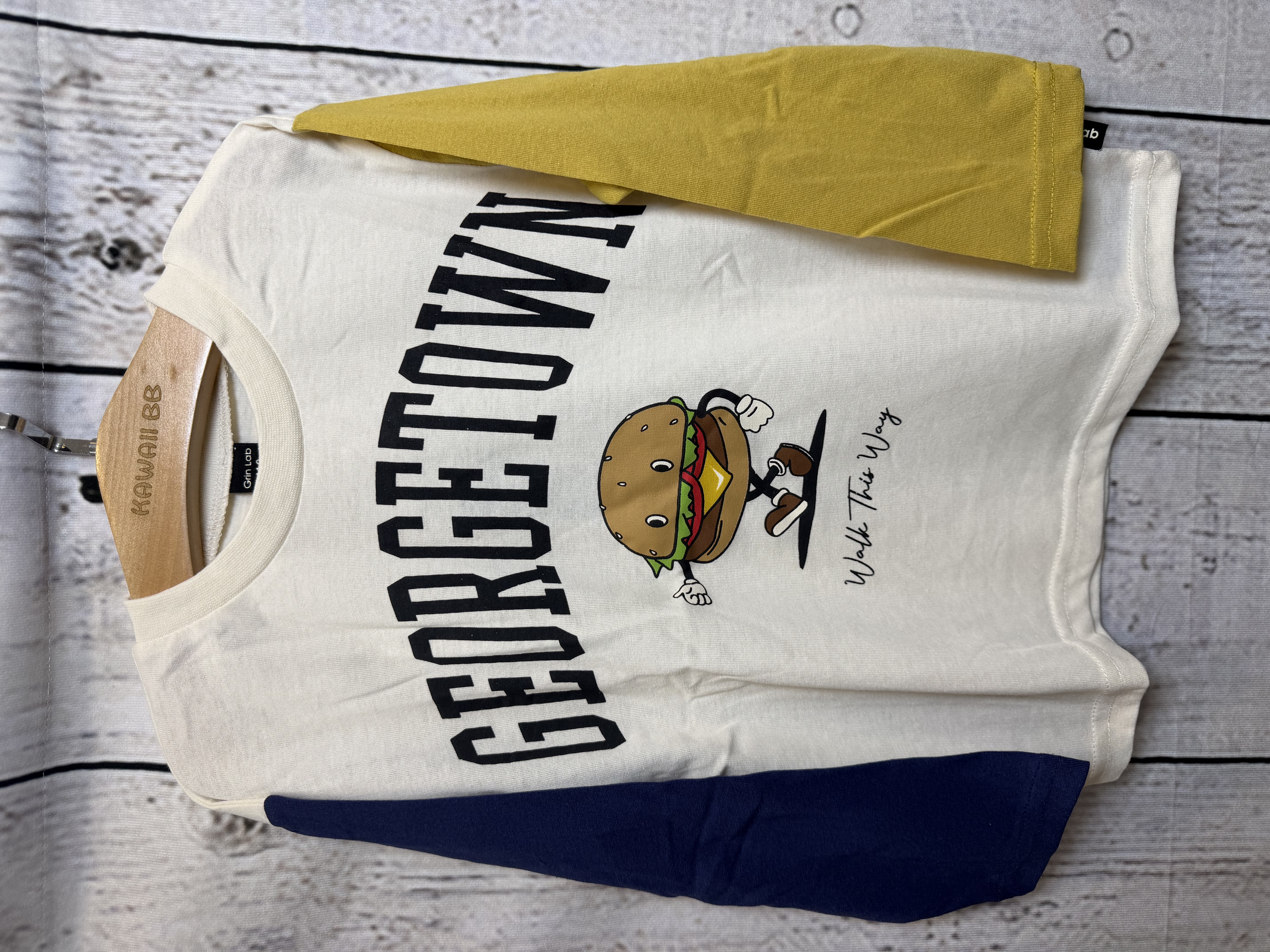 <門市現貨清貨 🈹>Grin Lab漢堡包併色薄長袖衫(243168)