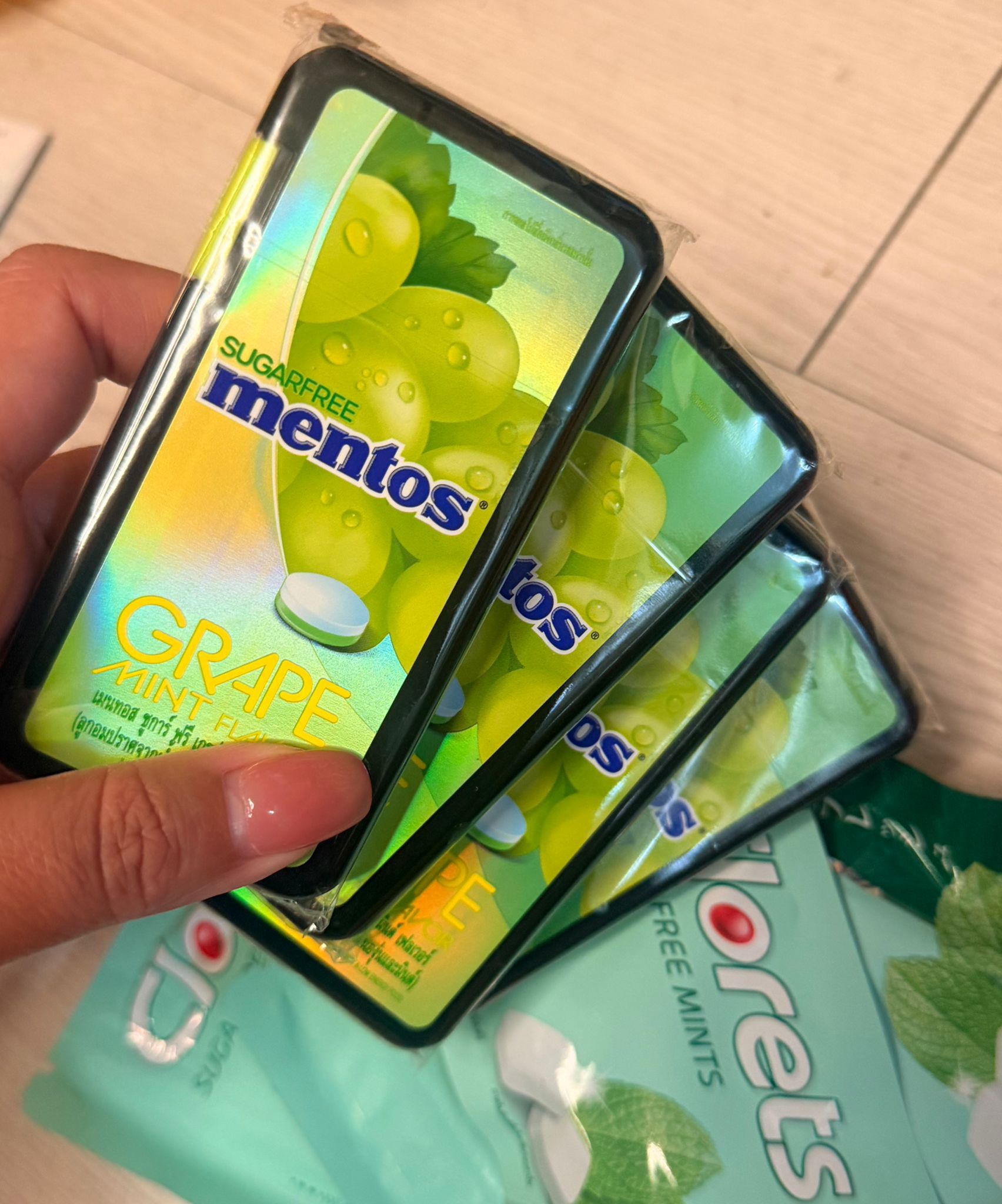 泰國mentos薄荷青提糖21g