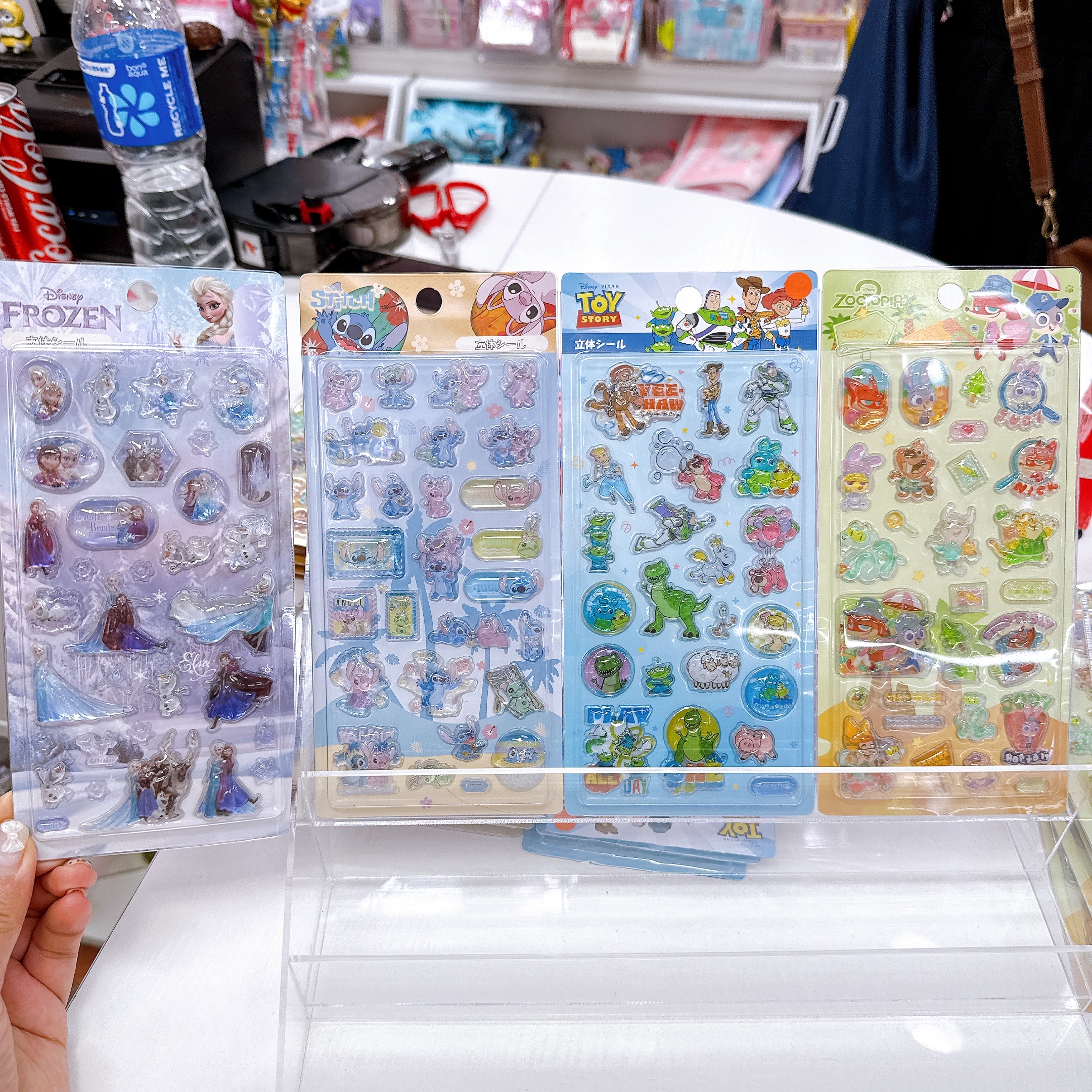 日本直送Elsa Toy Story zootopia stitch 立體貼紙