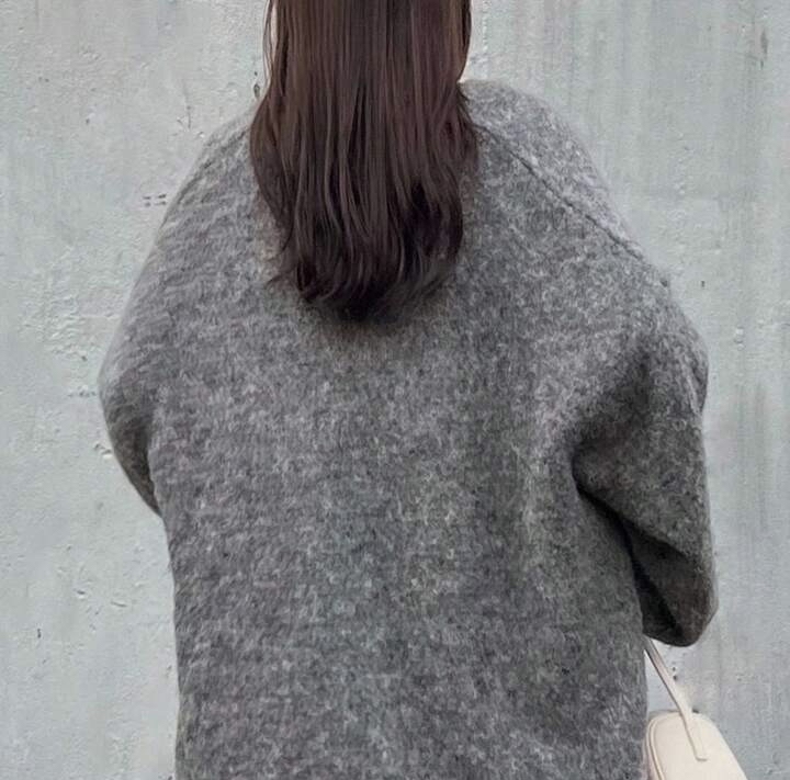 🌈🐻復古毛絨刺繡針織外套